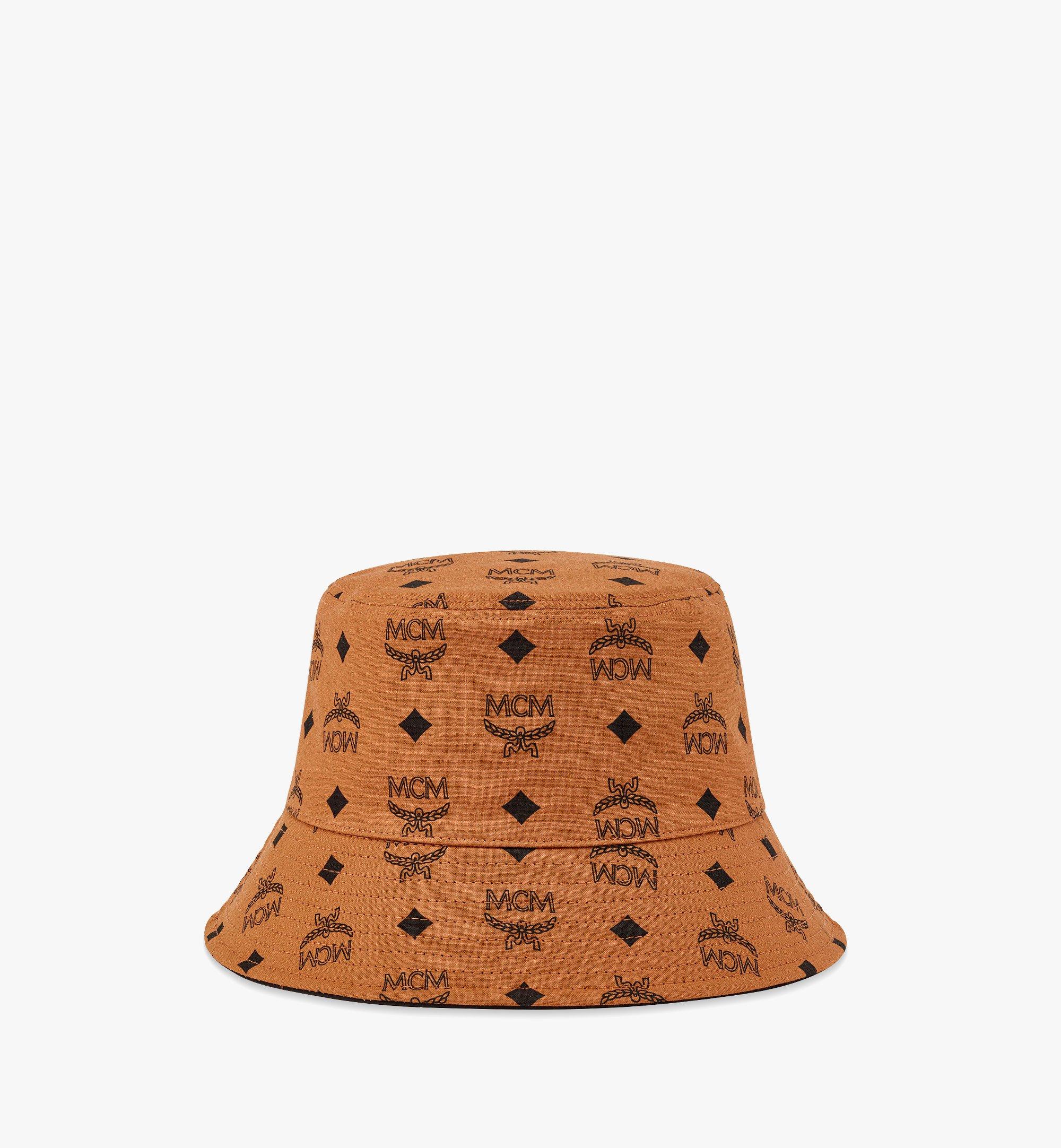 Reversible Monogram Print Cotton Bucket Hat