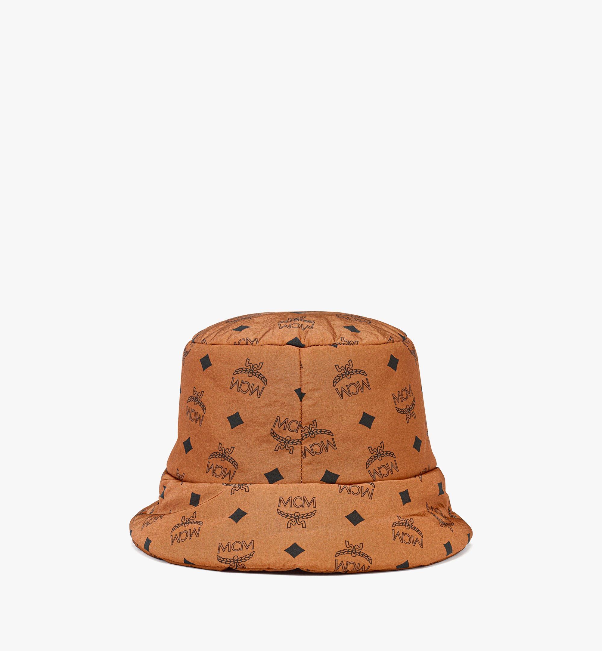 MCM パッド入りバケットハット - モノグラムプリント ECONYL® Cognac MEHFAMM02CO060 ほかの角度から見る 1