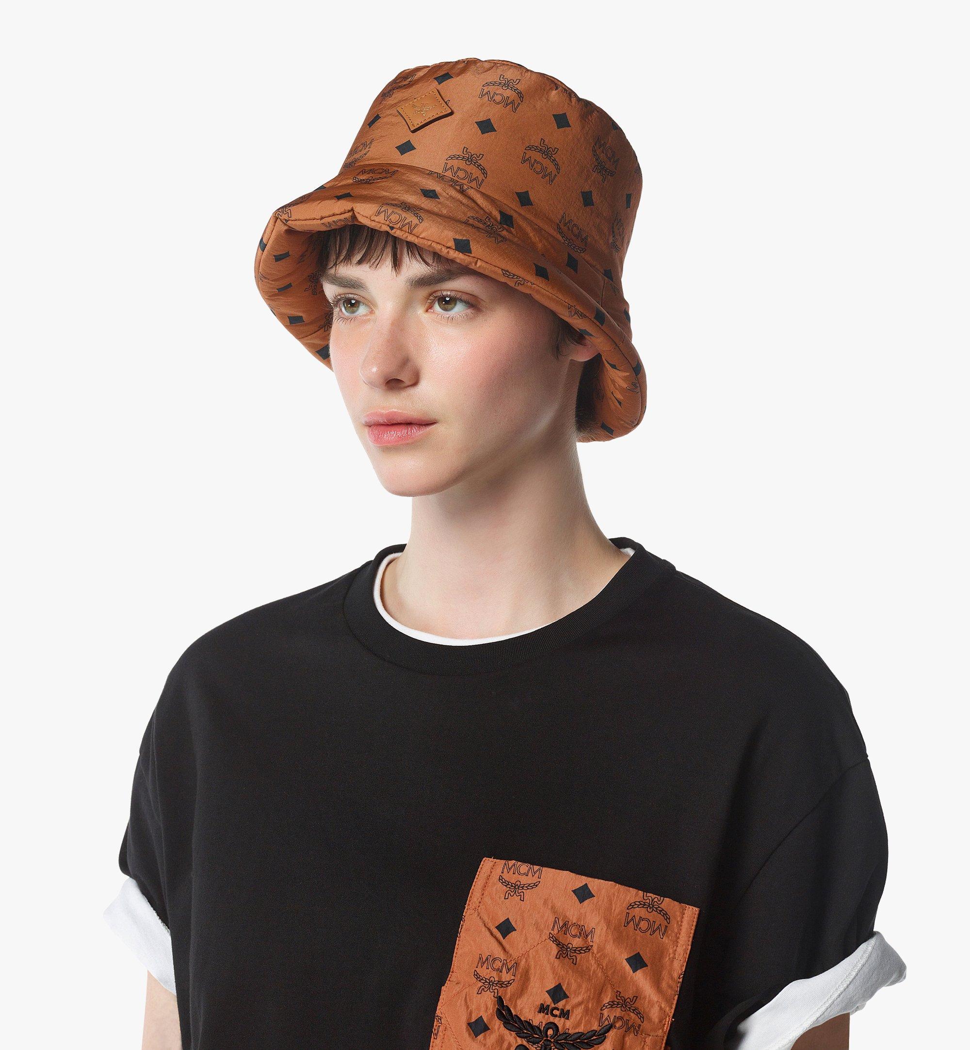 MCM パッド入りバケットハット - モノグラムプリント ECONYL® Cognac MEHFAMM02CO060 ほかの角度から見る 2