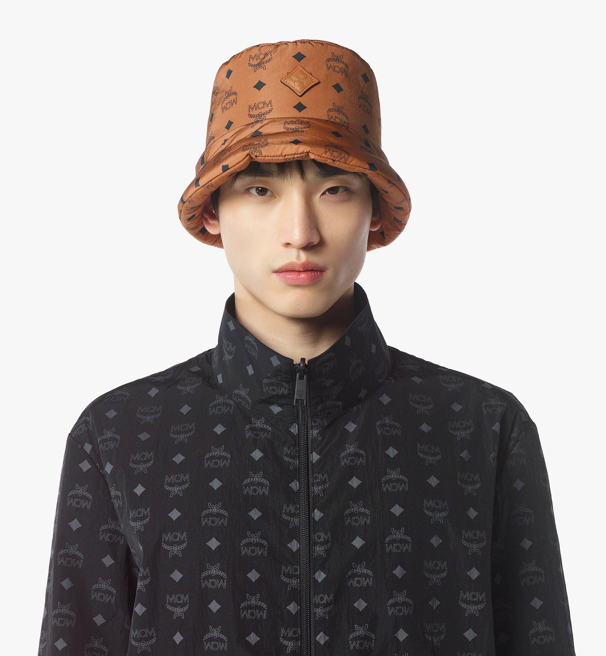 MCM パッド入りバケットハット - モノグラムプリント ECONYL® Cognac MEHFAMM02CO060 ほかの角度から見る 3