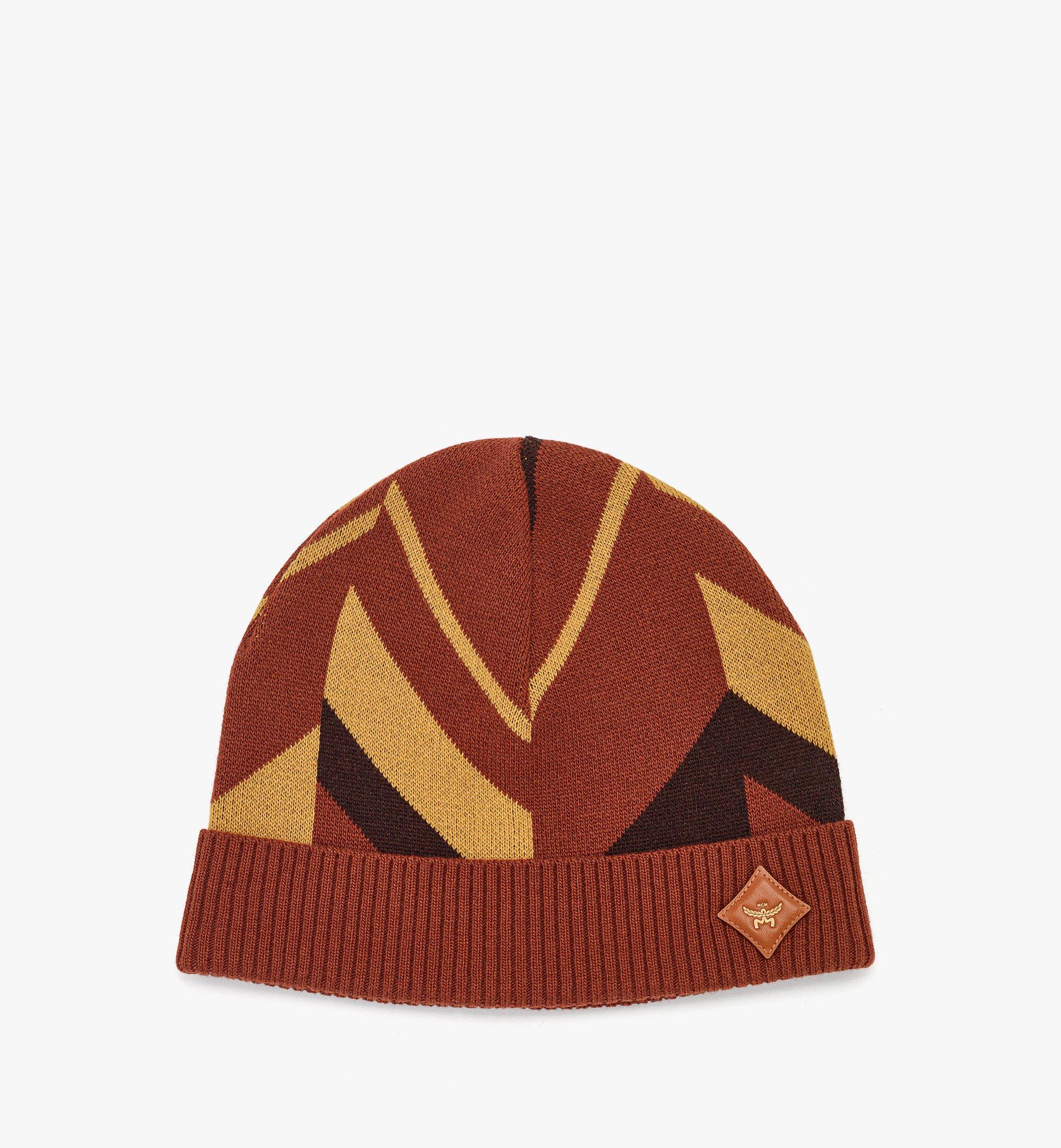 Bonnet à Mega chevrons en jacquard de laine et cachemire