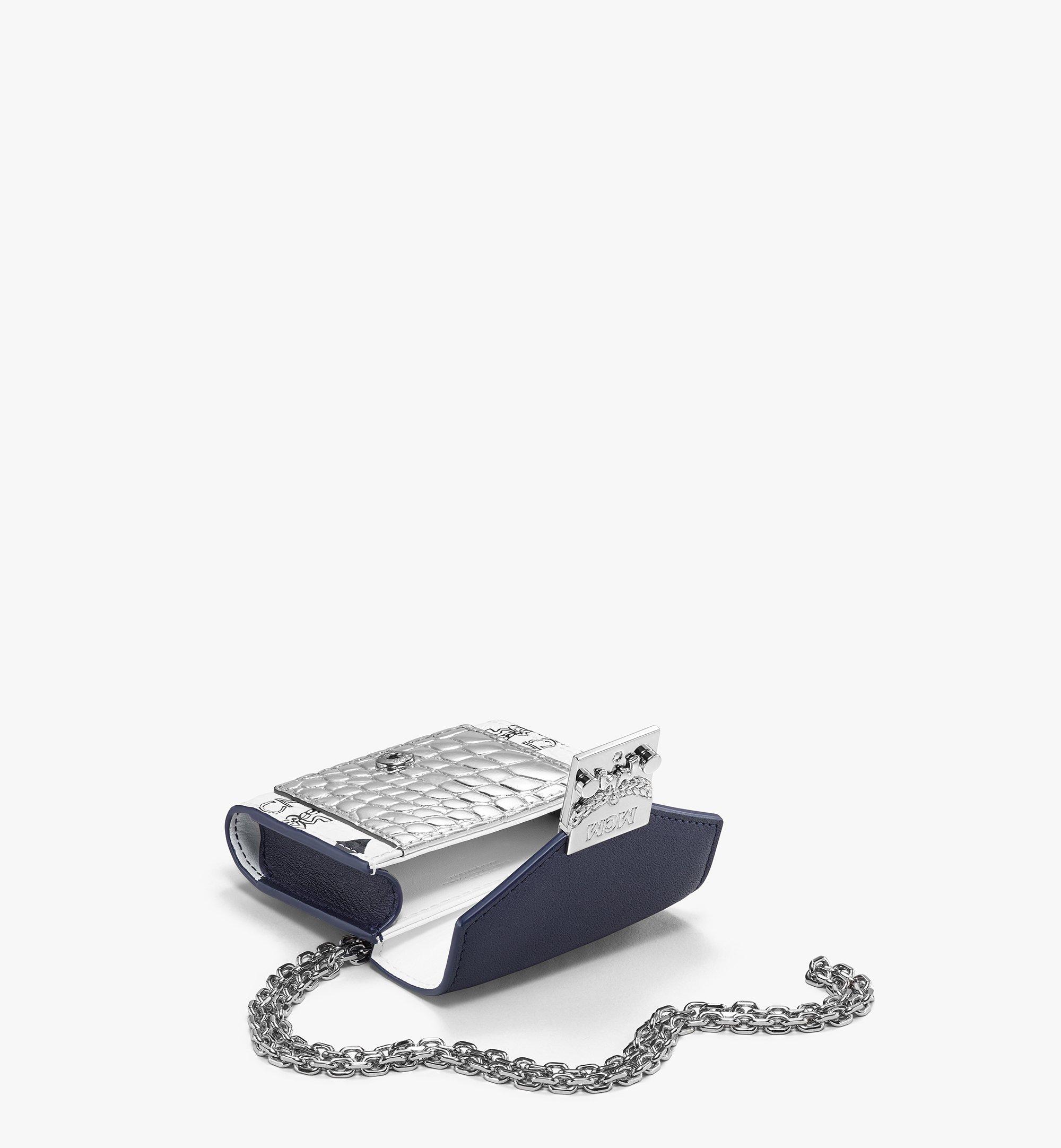 MCM Tracy Bag Bracelet in Visetos Leather Block Blue MEJBSPA01VZ001 Alternate View 2