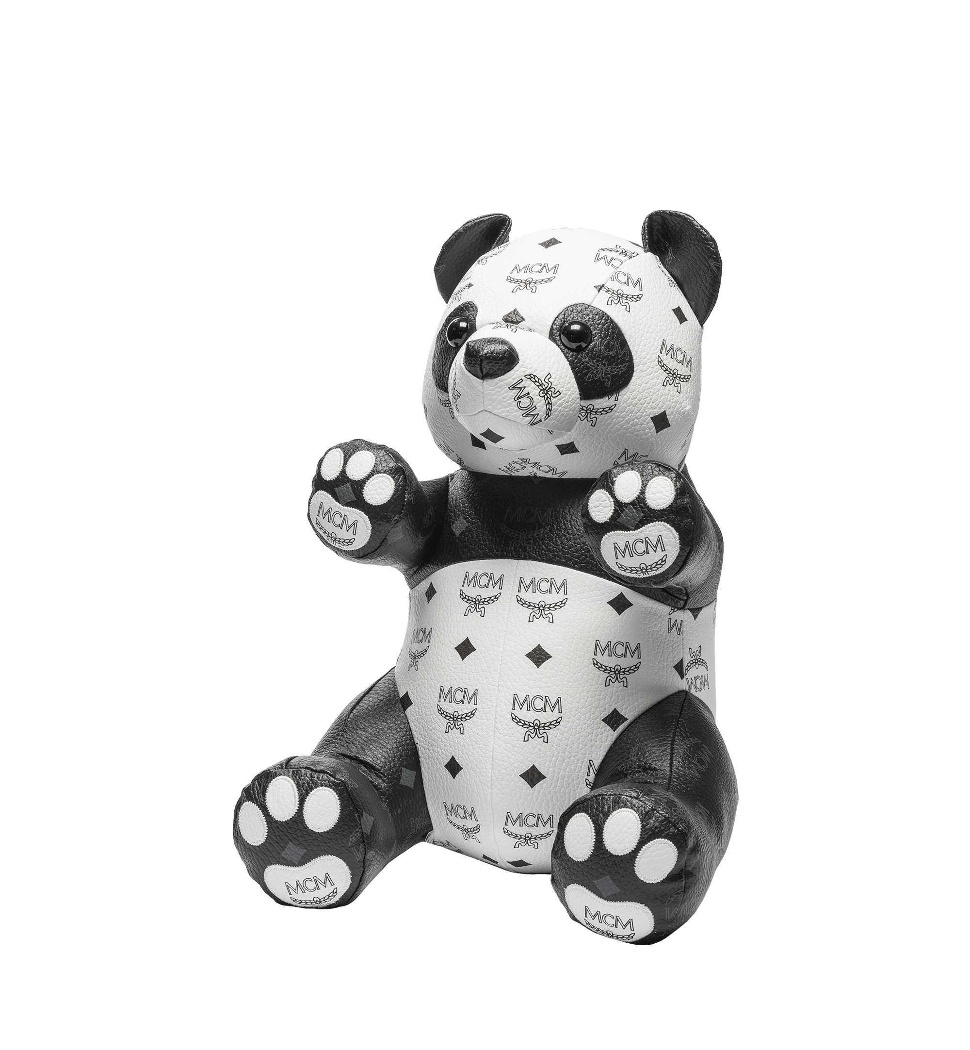 MCM Panda Doll in Visetos White MEL7SVD21WT001 Alternate View 1