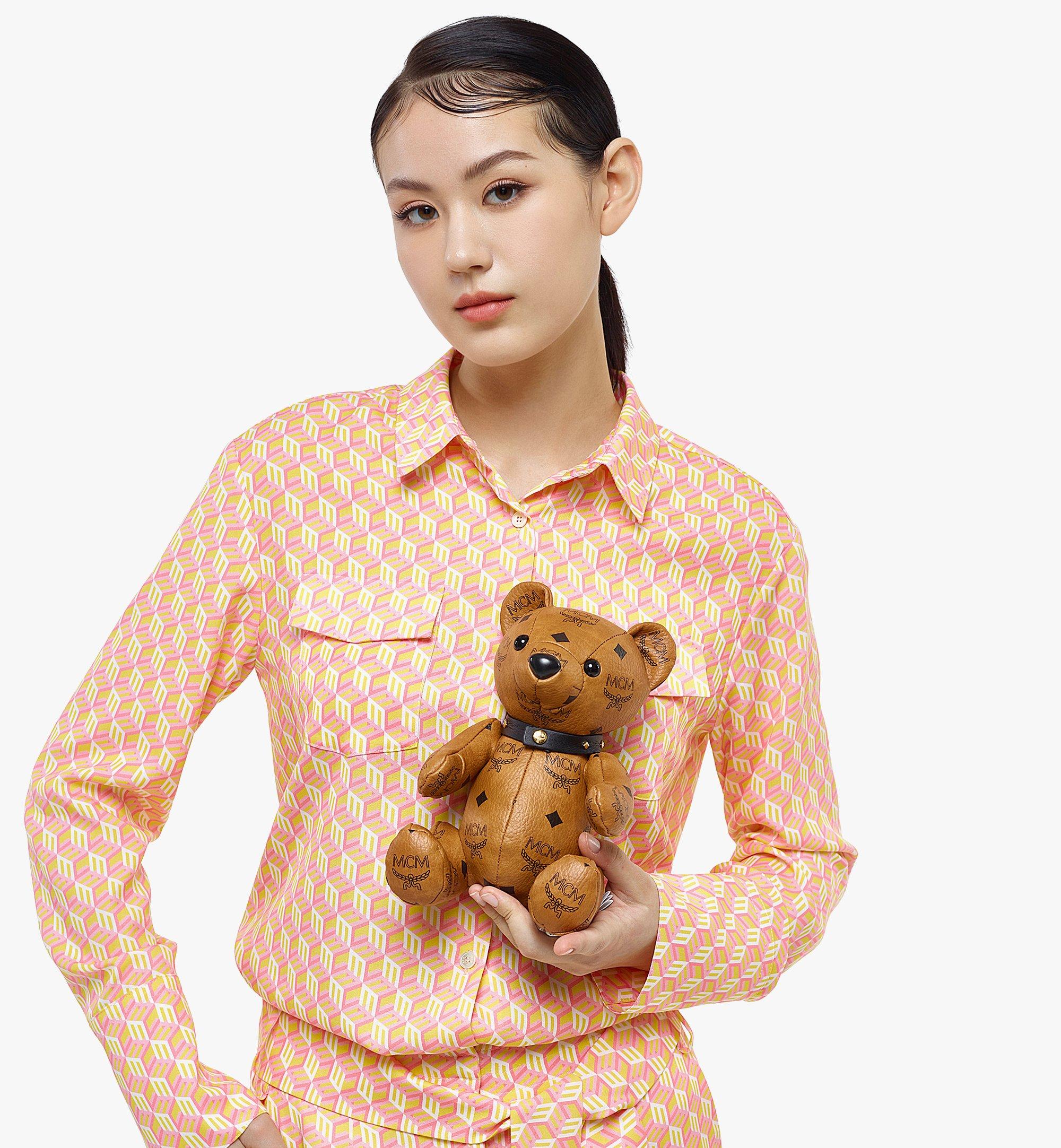 Small Bear MCM Park Doll in Visetos Cognac MCM US