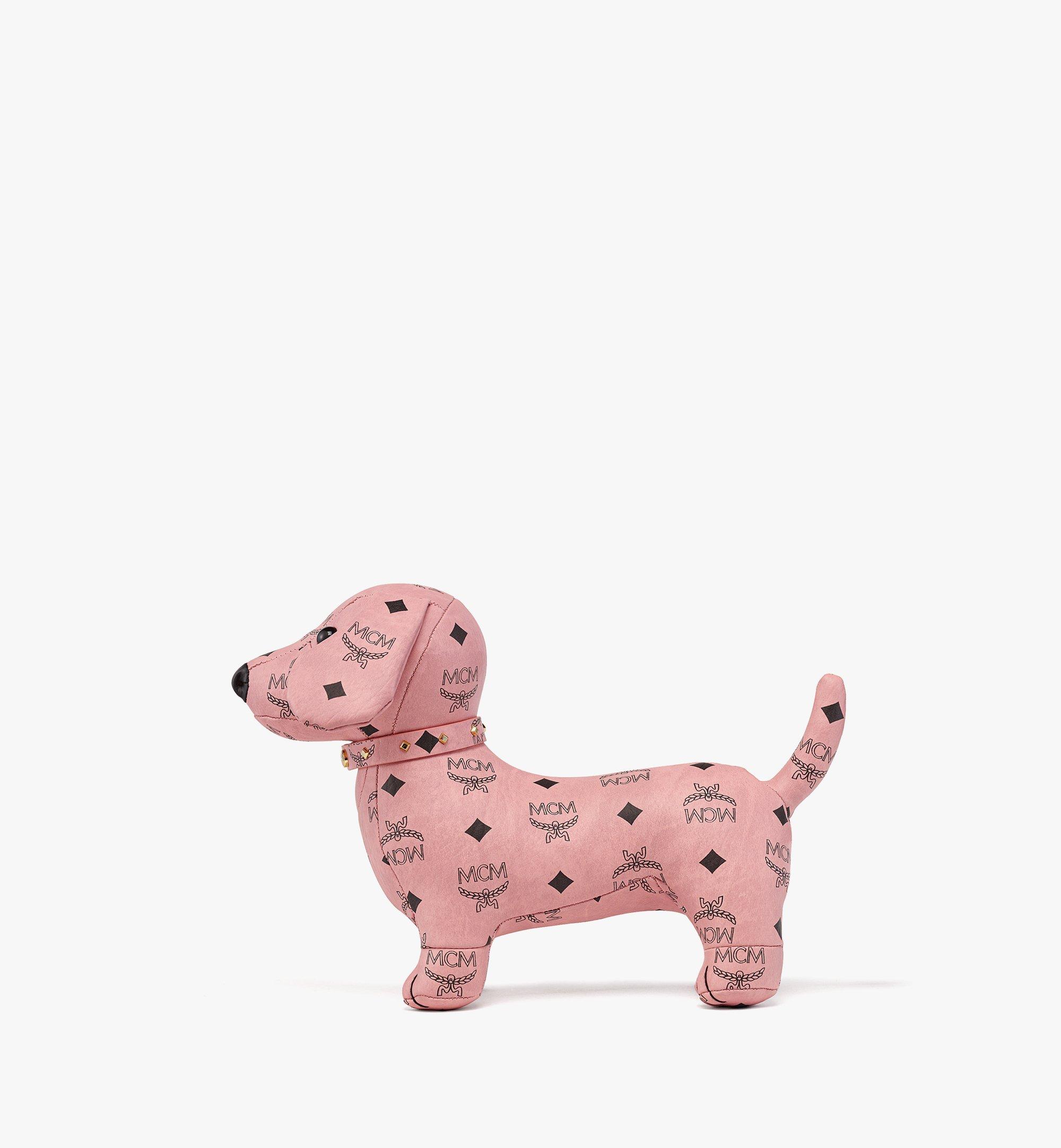 MCM Dachshund Doll in Visetos Pink MELFSMM01PZ001 Alternate View 1