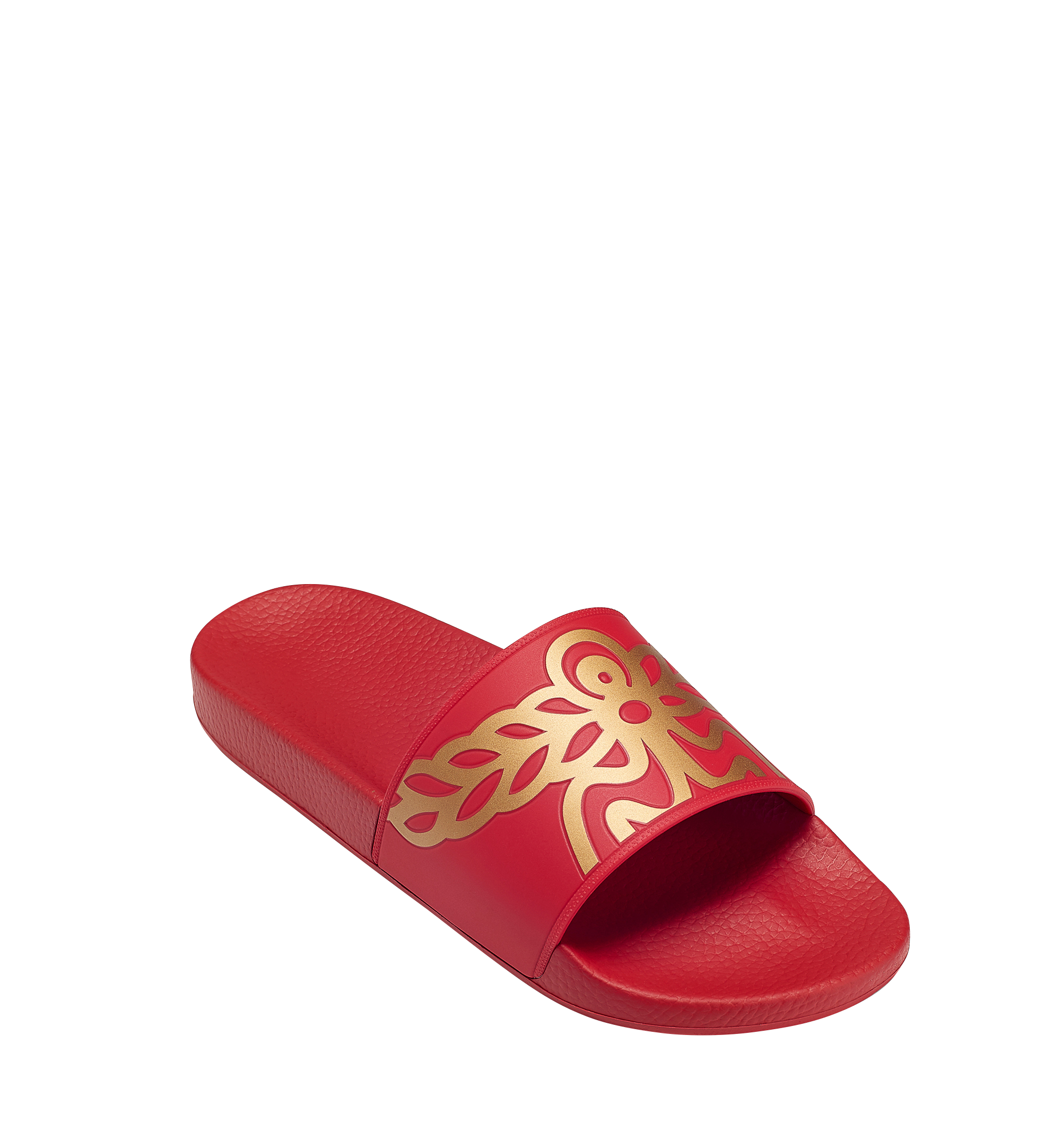 MCM Claquettes en caoutchouc pour femme Red MES7AMM02RU040 Plus de photos 1
