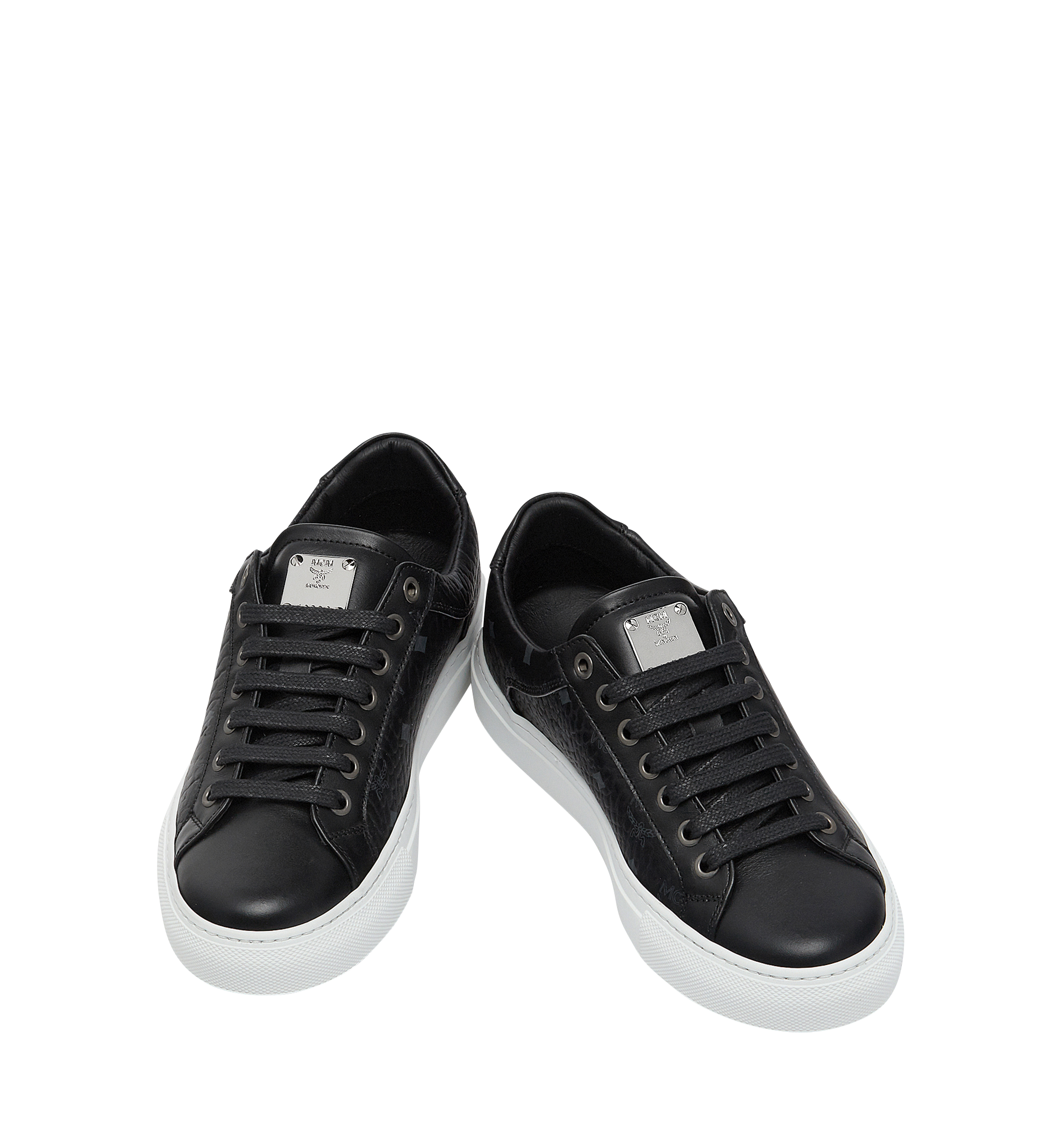 37 IT Women's Low Top Classic Sneakers in Visetos Black | MCM ®JP