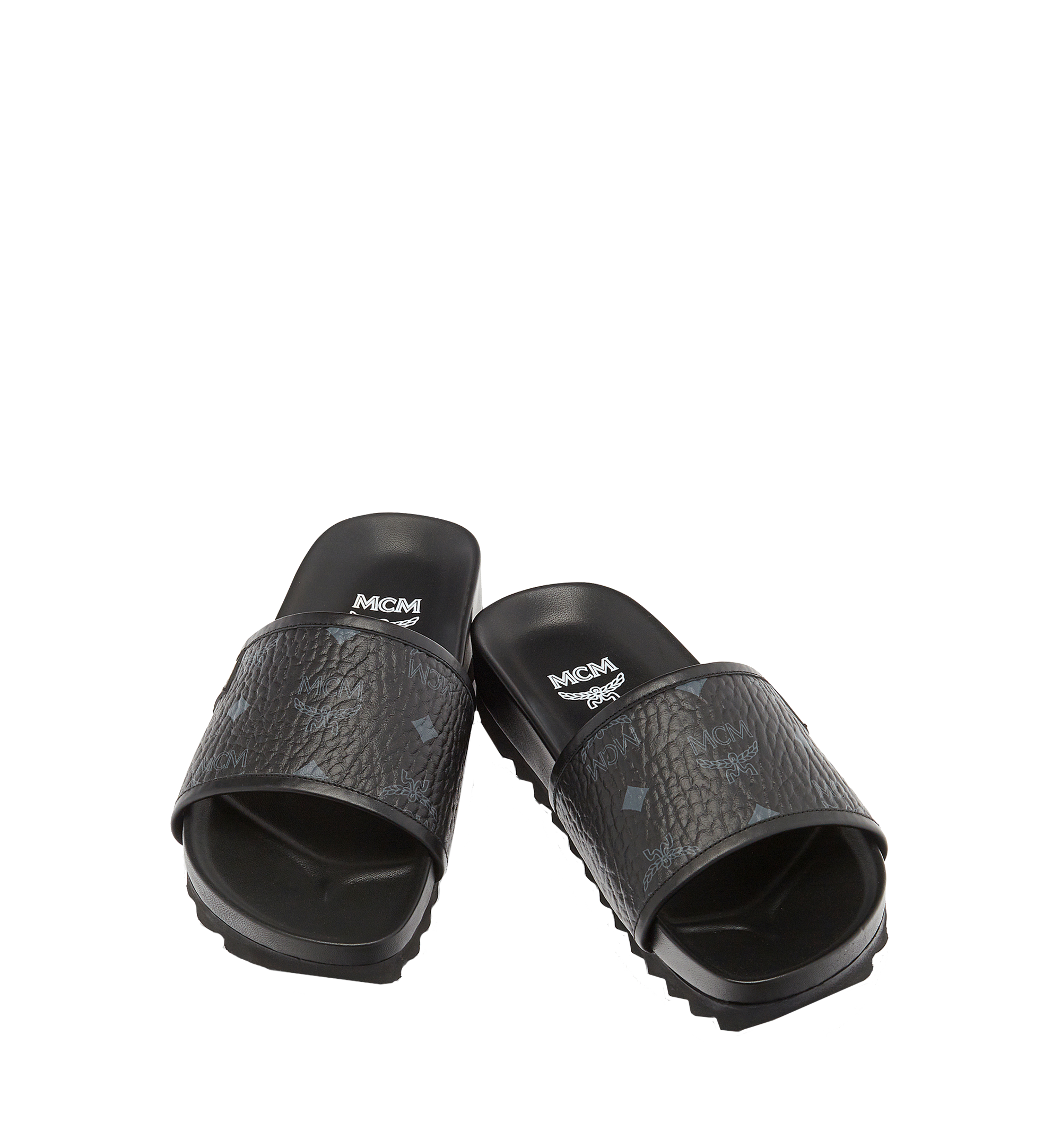 39 IT Women s Visetos Slides Black MCM FR