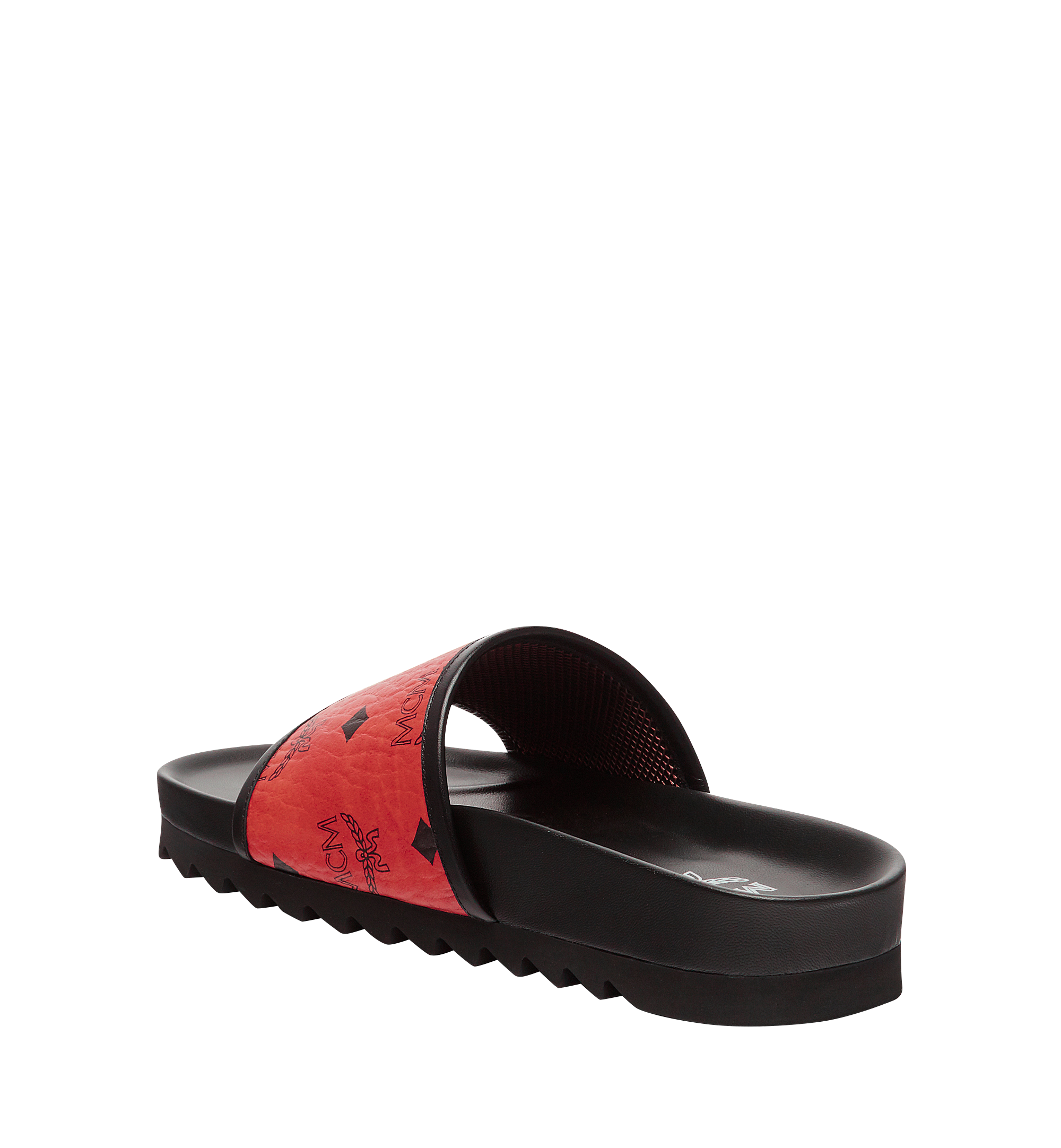MCM Women's Slides in Visetos Red MES7S2K05RU036 Alternate View 1