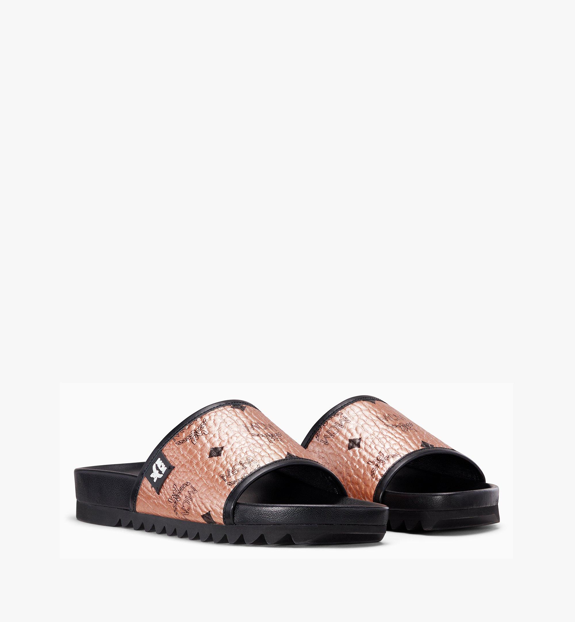 35 IT Women's Visetos Slides Gold MCM ®US