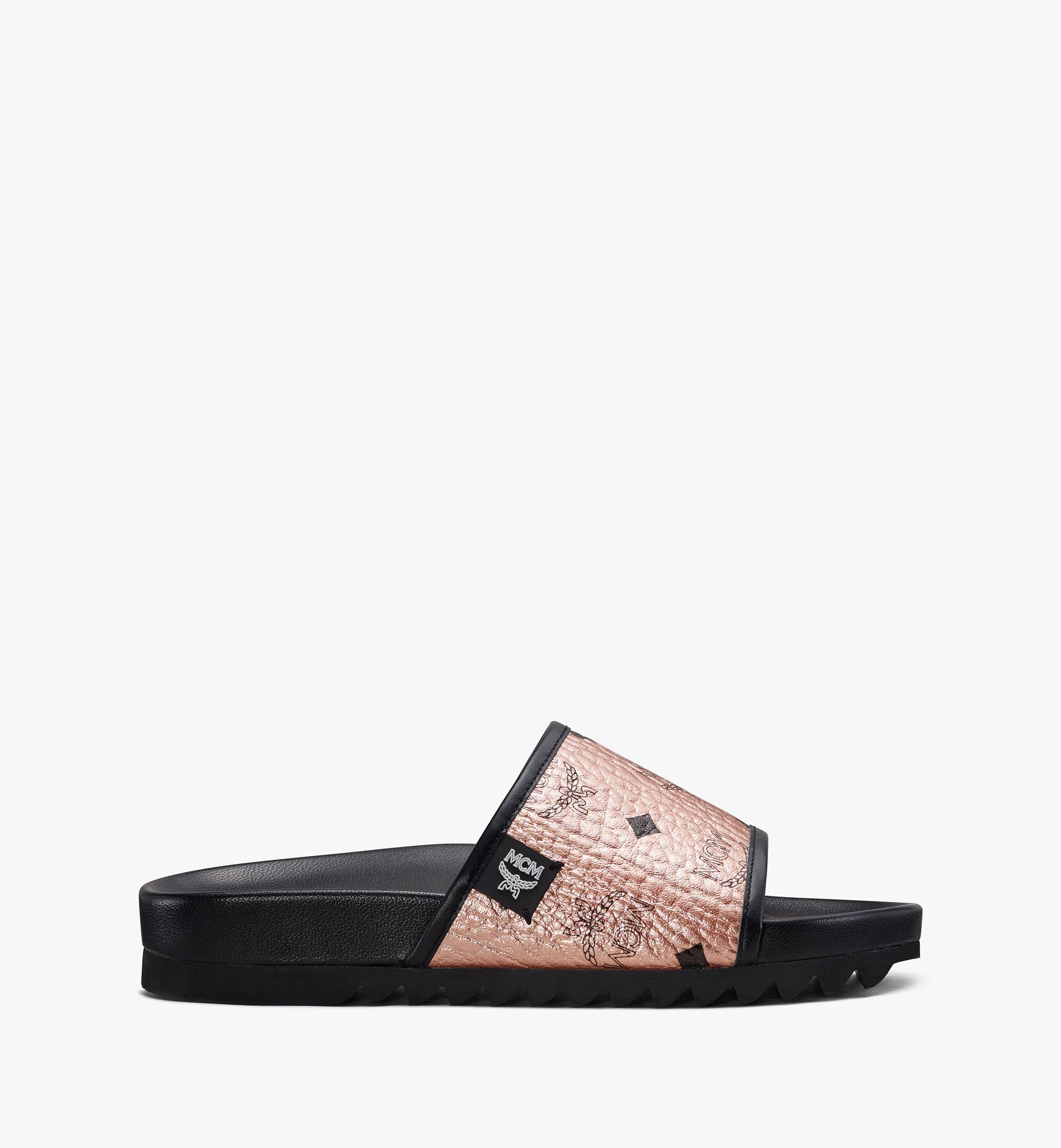 35 IT Women's Visetos Slides Gold MCM ®US