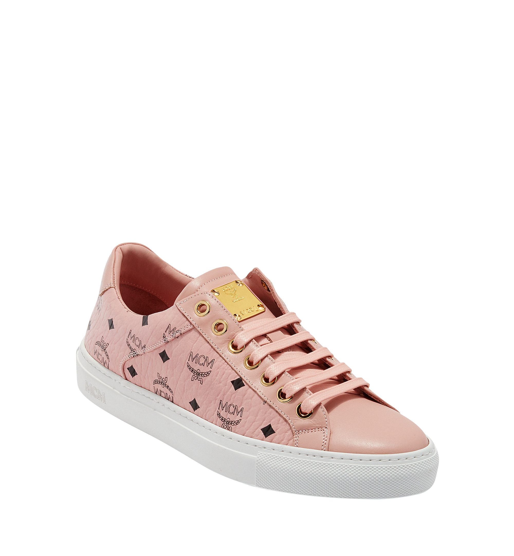 MCM Baskets basses classiques pour femme en Visetos Pink MES8SMM03PZ035 Plus de photos 1