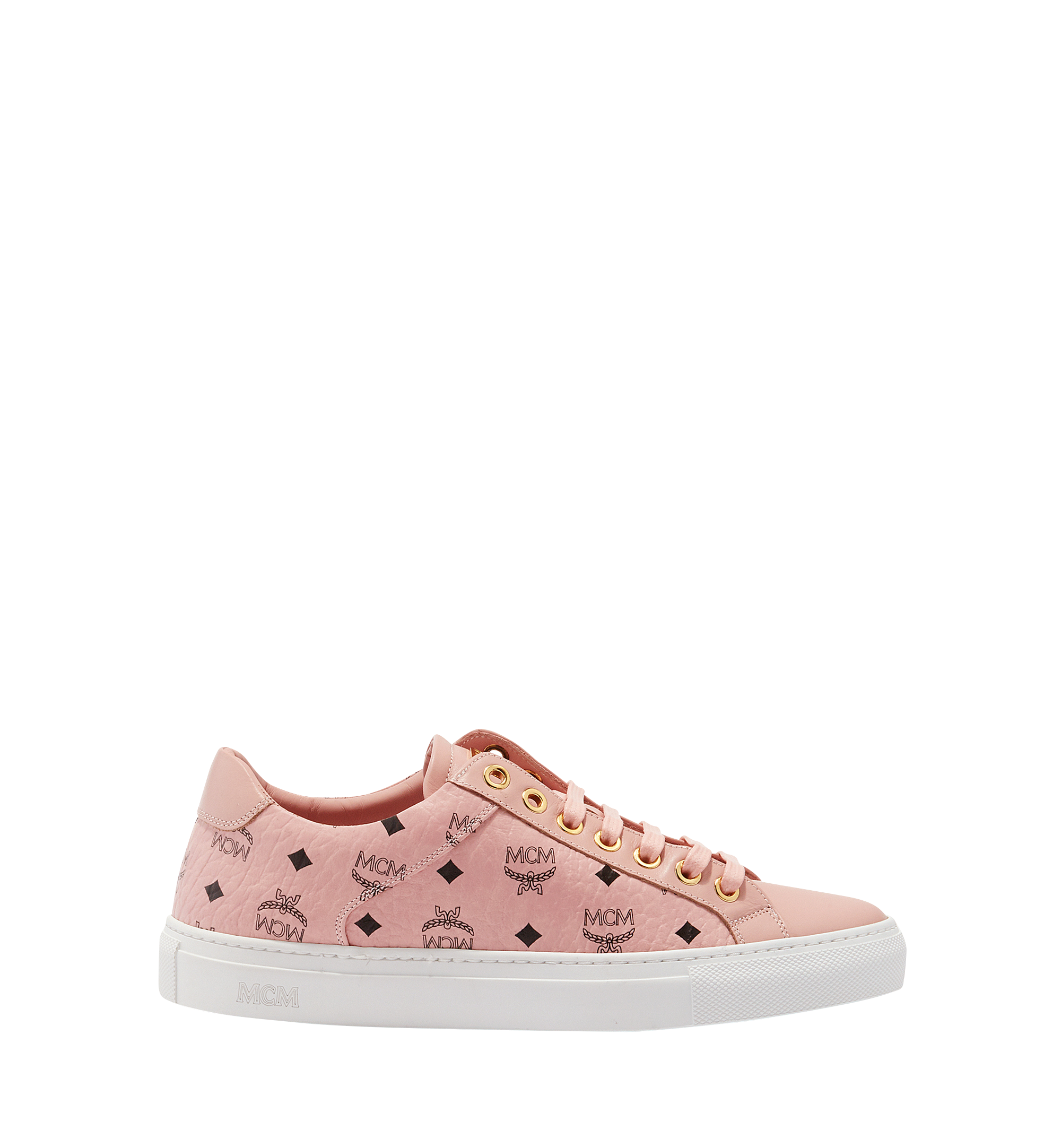 MCM Baskets basses classiques pour femme en Visetos Pink MES8SMM03PZ035 Plus de photos 2