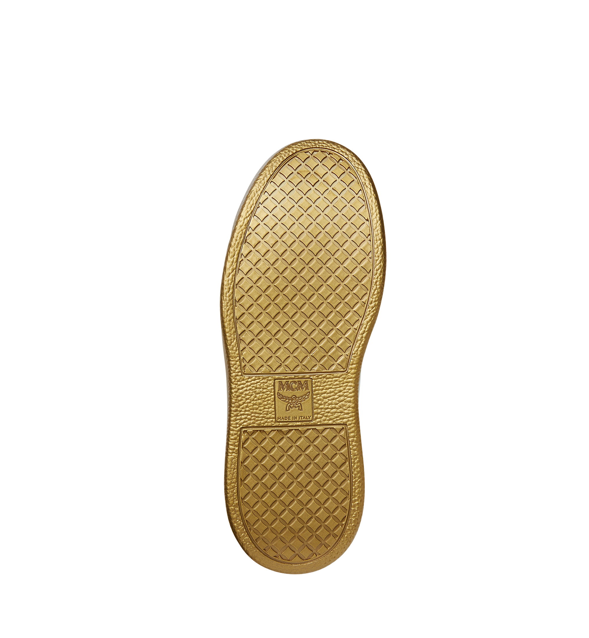 MCM Tief geschnittene Damensneaker aus Leder mit Diamantenmuster an Sohle Gold MES8SMM21DB035 Noch mehr sehen 4