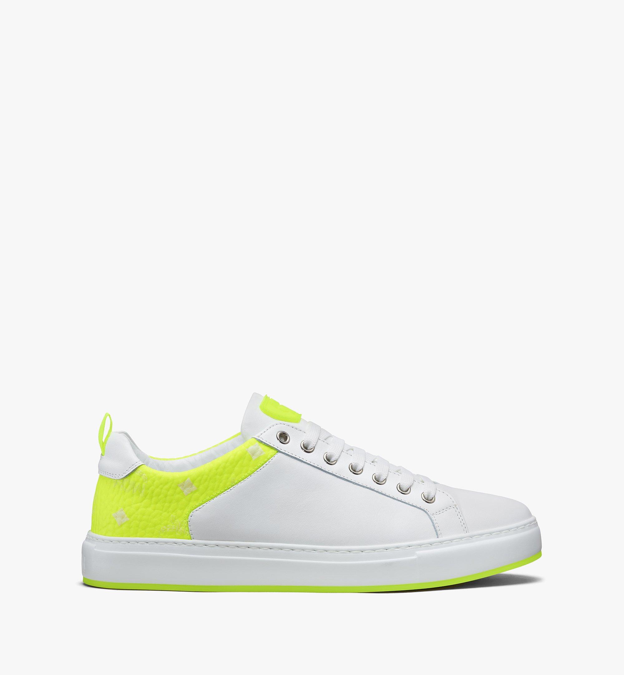 neon and white sneakers