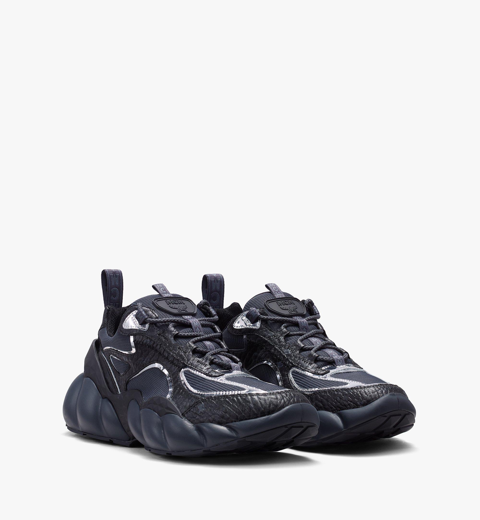 MCM Women's Low-Top Himmel Sneaker in Visetos Black MES9ANX05BK036 Alternate View 1