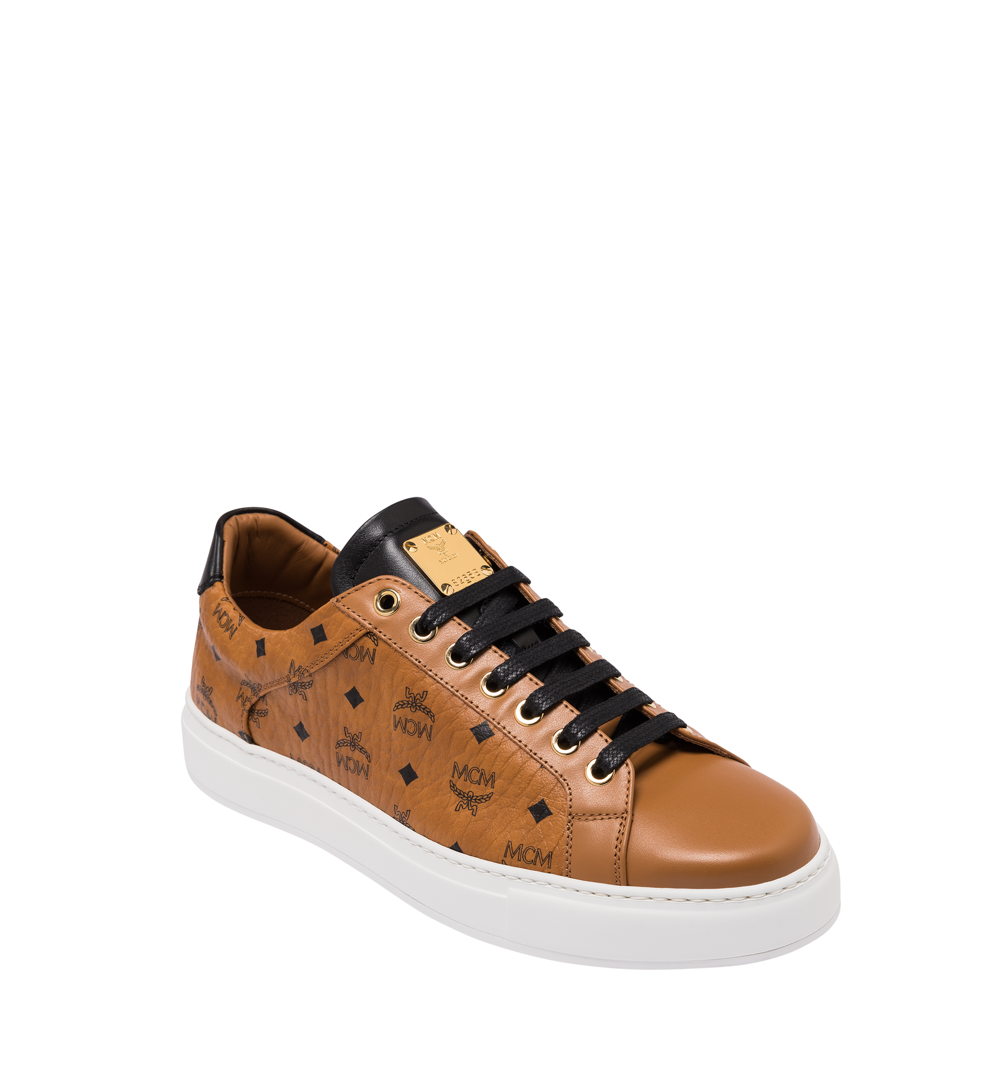 MCM Baskets basses classiques pour femme en Visetos Cognac MES9SMM03CO039 Plus de photos 1