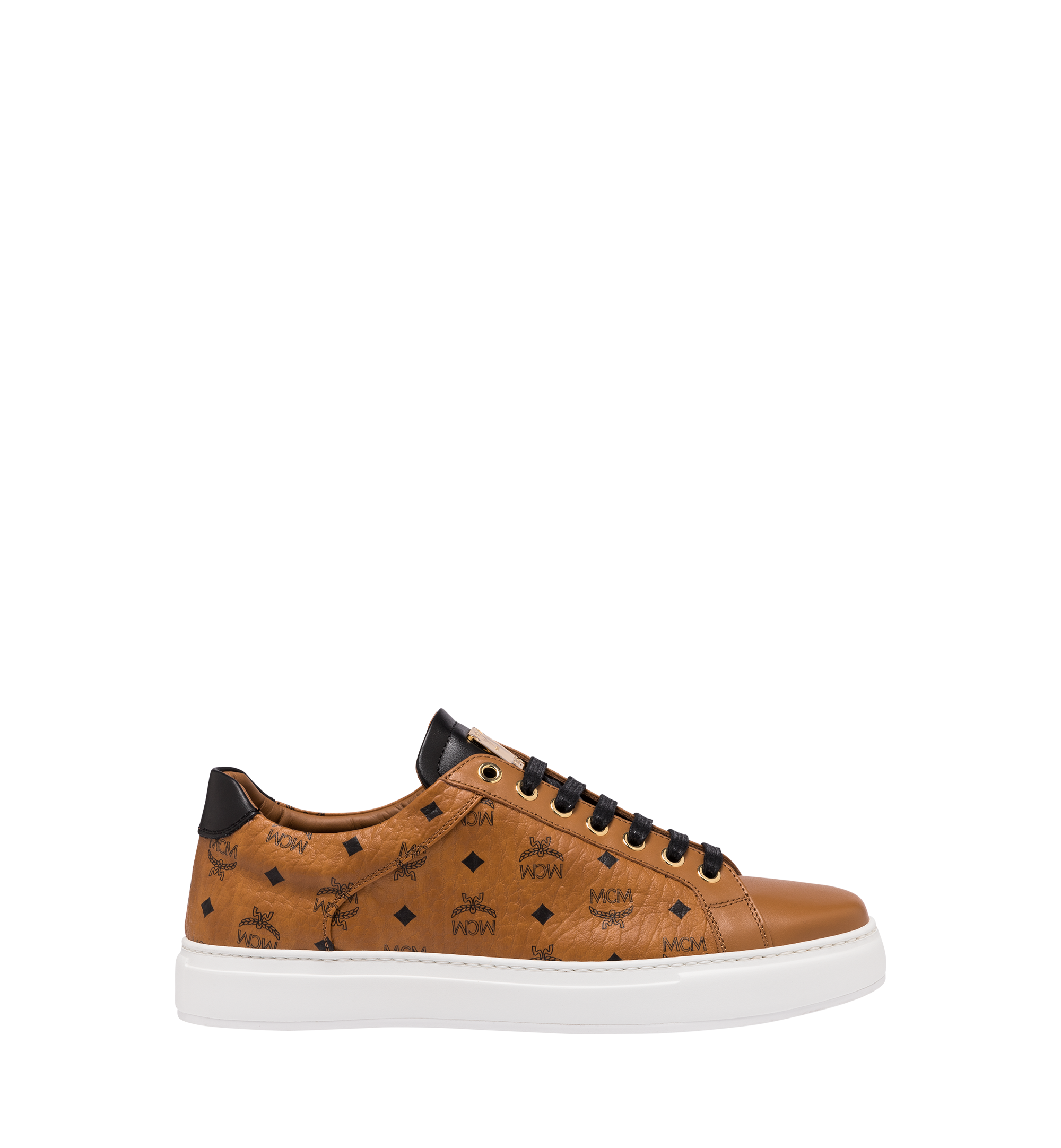 MCM Baskets basses classiques pour femme en Visetos Cognac MES9SMM03CO039 Plus de photos 1