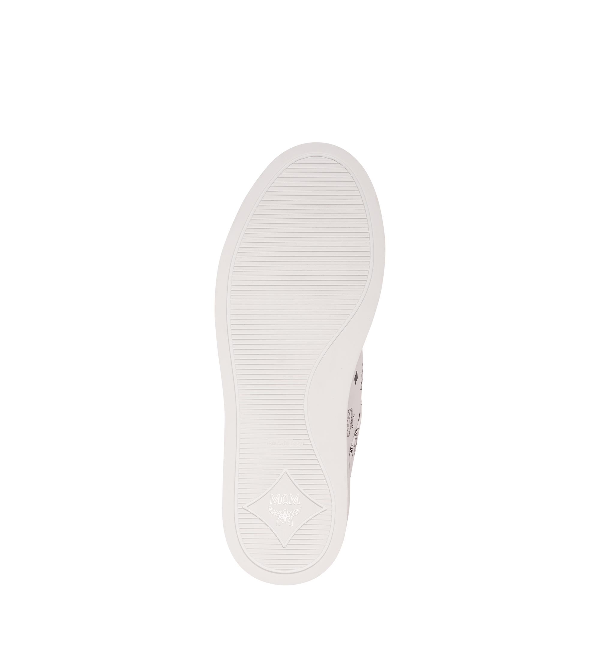 MCM Women's Classic Low Top Sneakers in Visetos White MES9SMM03WT036 Alternate View 4