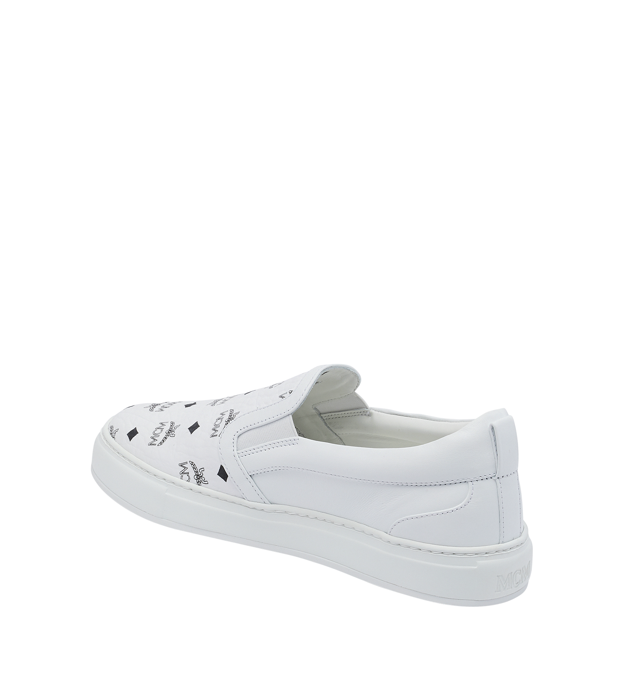 37 IT Women's Visetos Slip On Sneakers White | MCM ®US