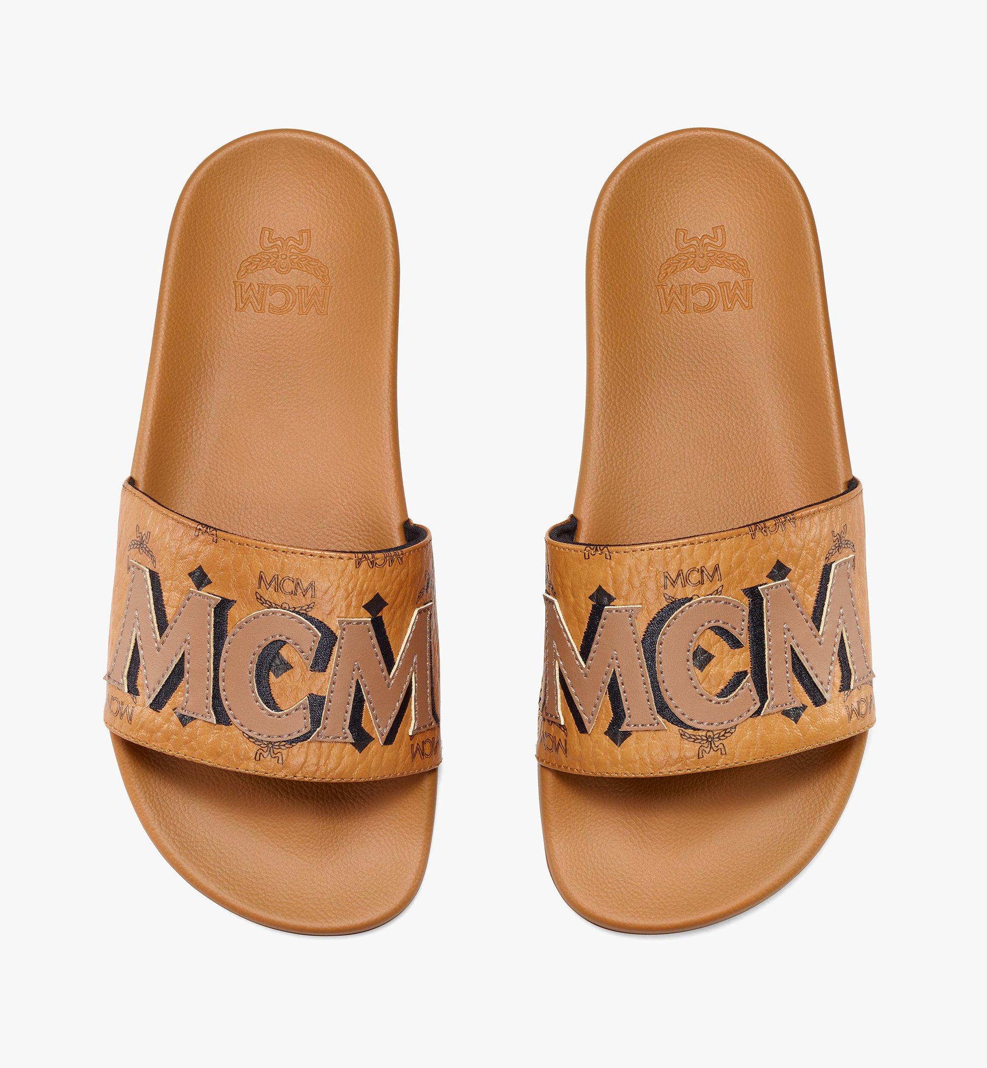 women's mcm visetos slides