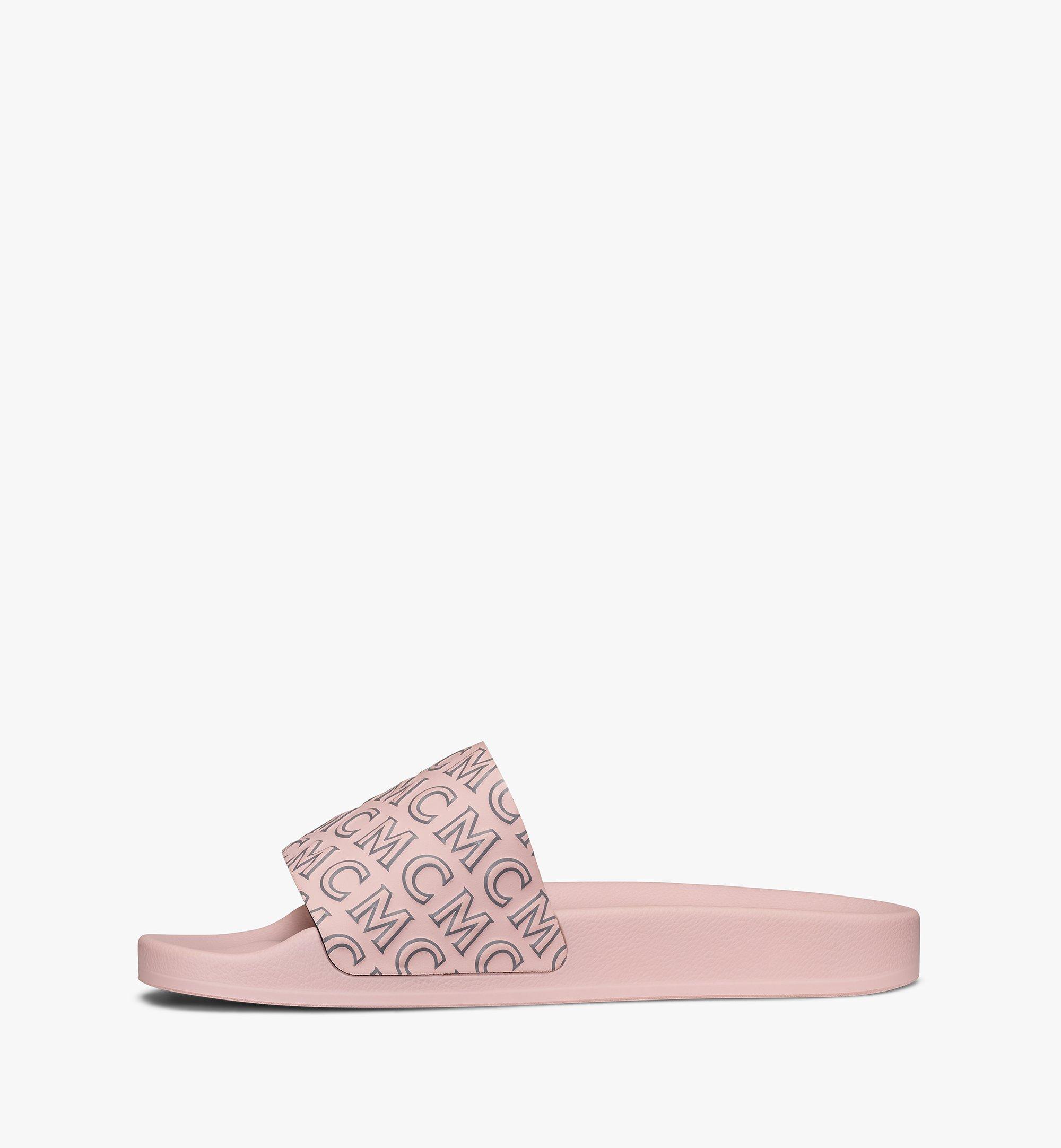 women's monogram print rubber slides