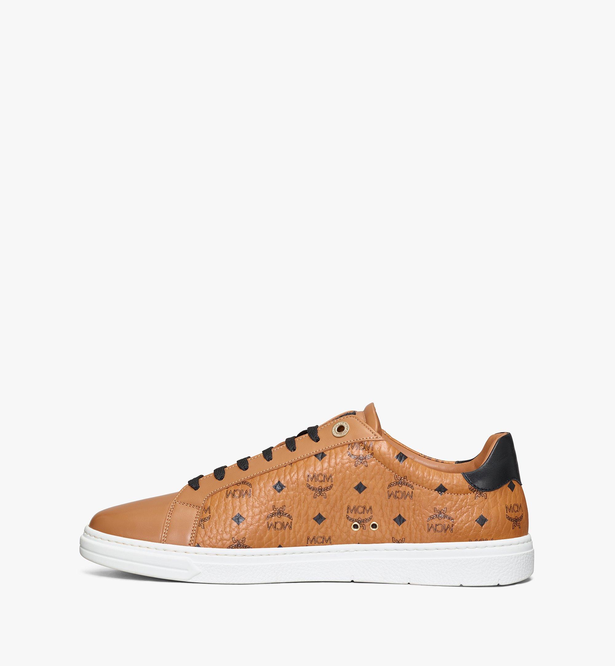 MCM Women's Terrain Lo Sneakers in Visetos Cognac MESAAMM17CO035 Alternate View 1