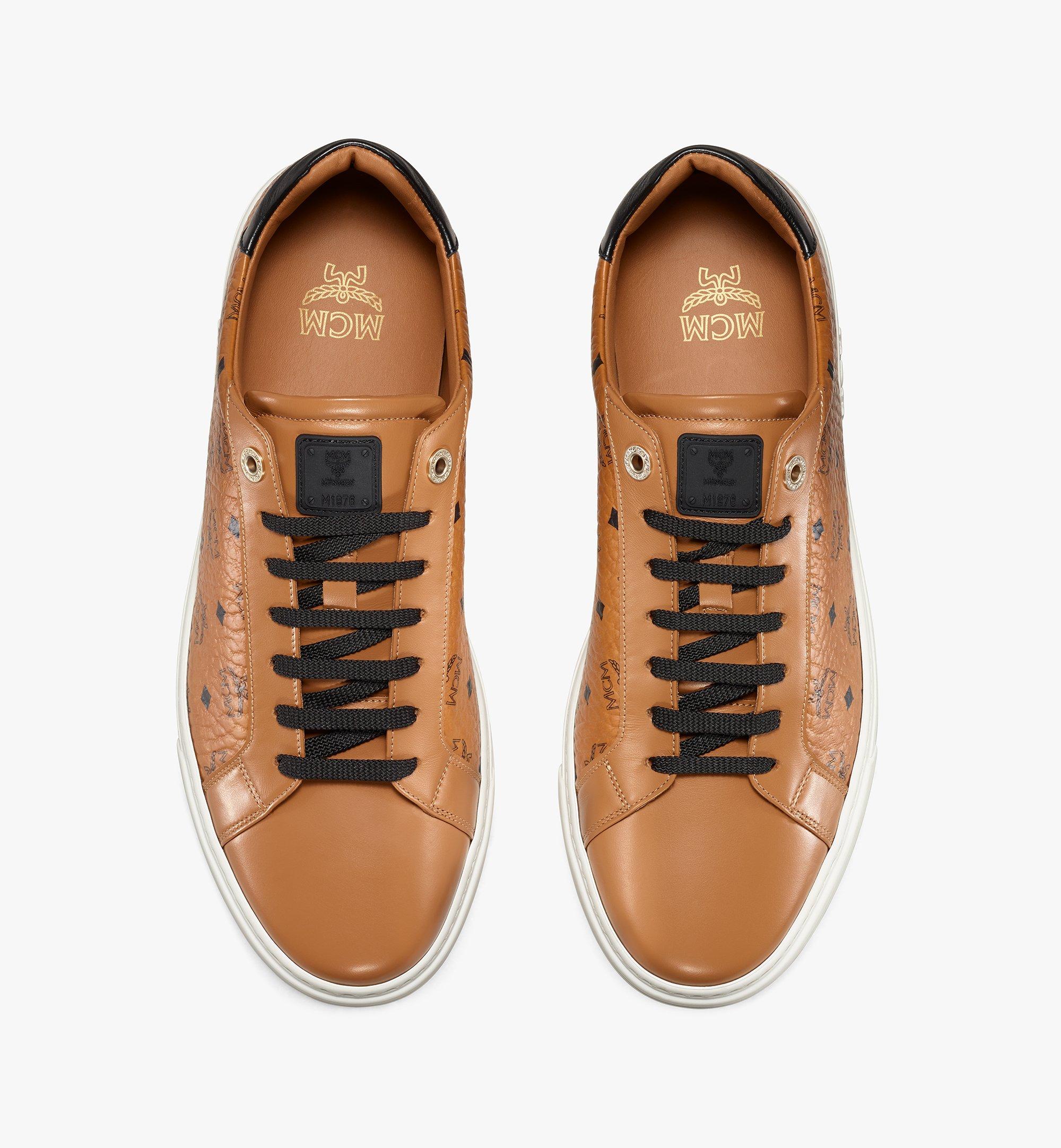 MCM Women's Terrain Lo Sneakers in Visetos Cognac MESAAMM17CO035 Alternate View 4