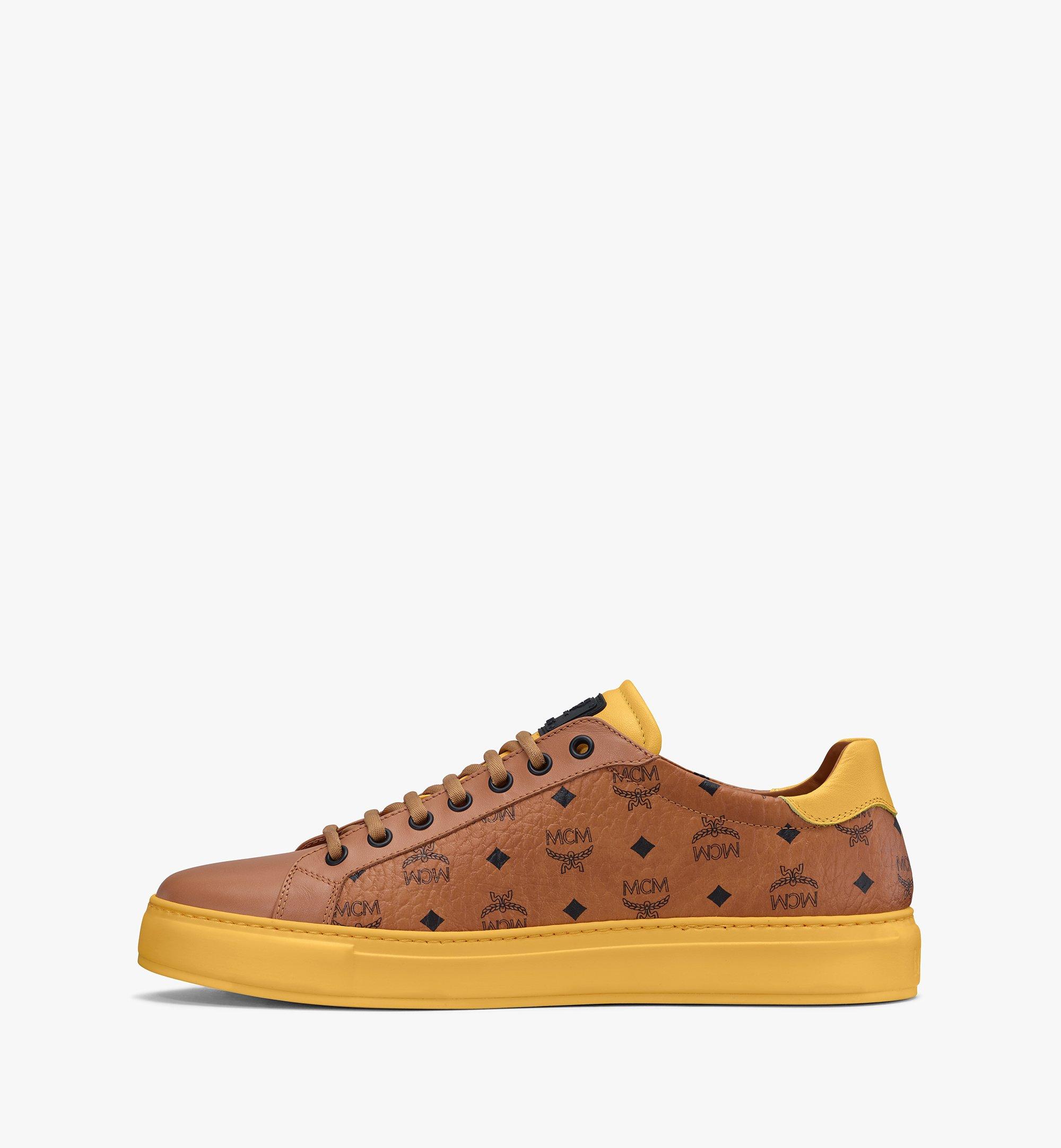 37 IT Women's Classic Low-Top Sneakers in Visetos Cognac | MCM ®JP