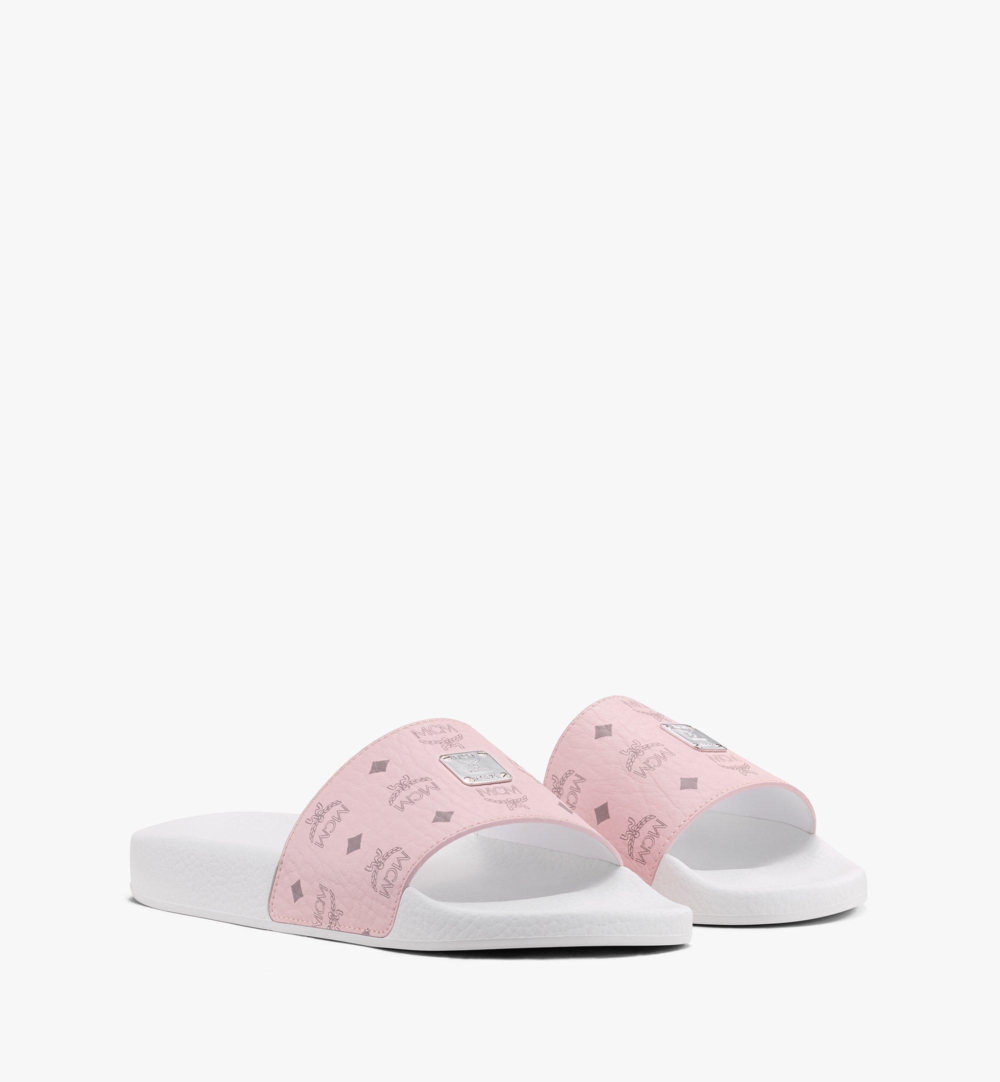 37 IT Women's Visetos Slides Pink | MCM® JP