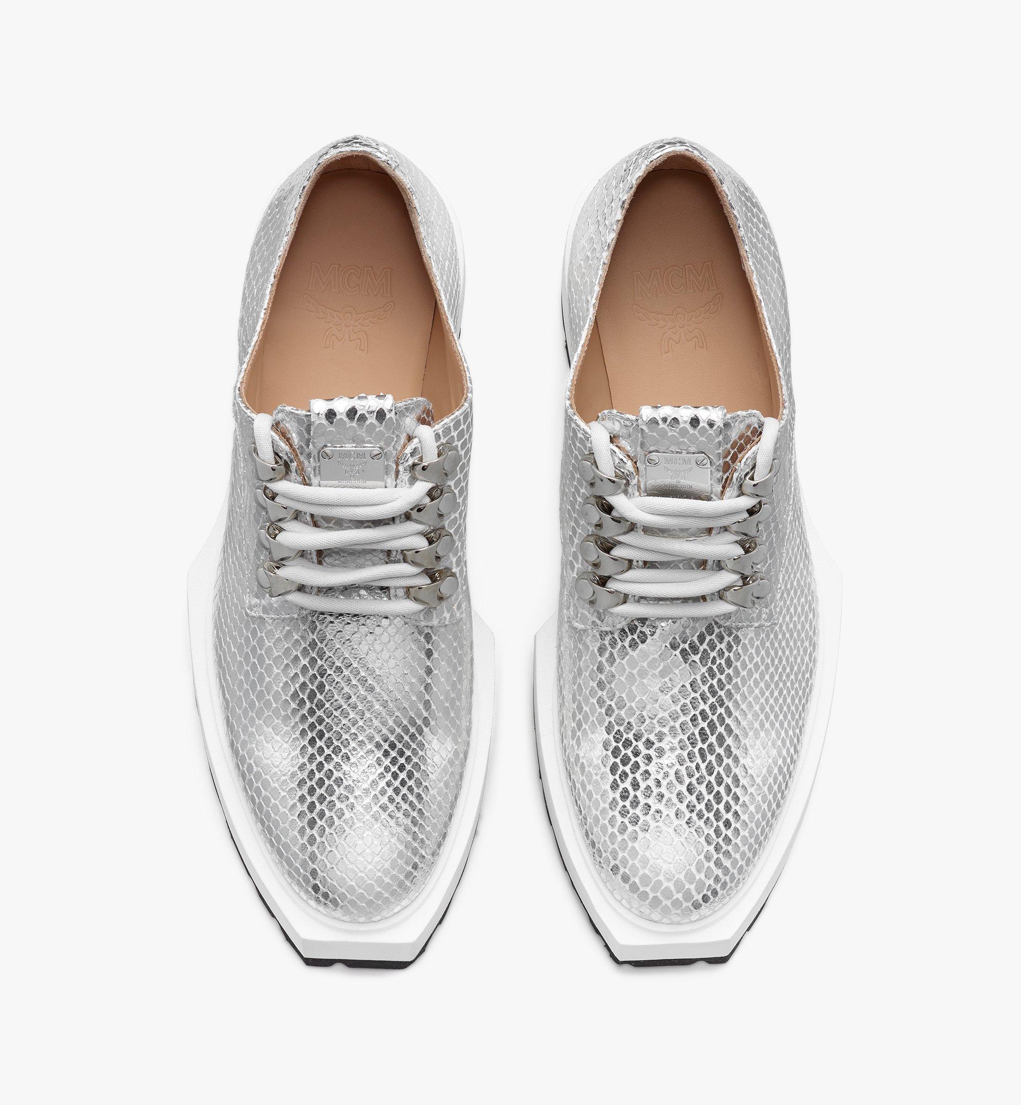 silver platform shoes