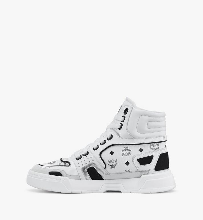 38 Women's Skyward High Top Sneakers in Visetos White | MCM® DE 38 Women's Skyward High Top Sneakers in Visetos White | MCM® DE