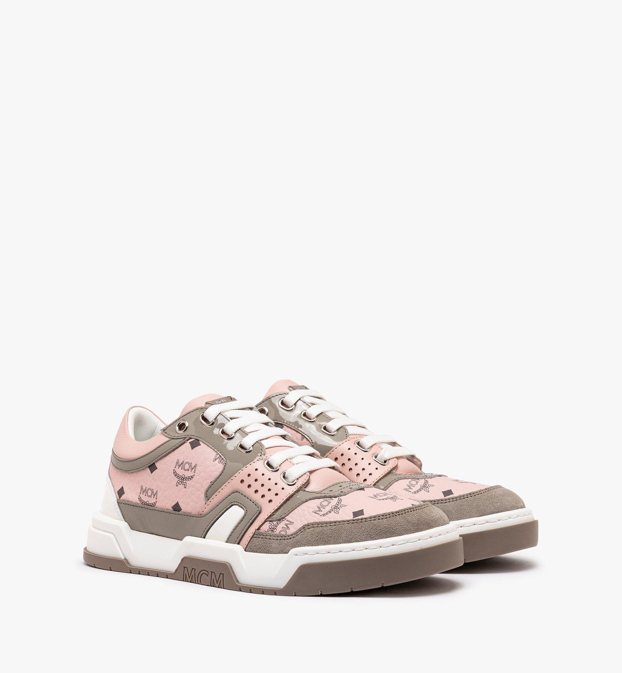 Mcm Skyward Low-top-sneaker In Visetos Für Damen In Powder Pink