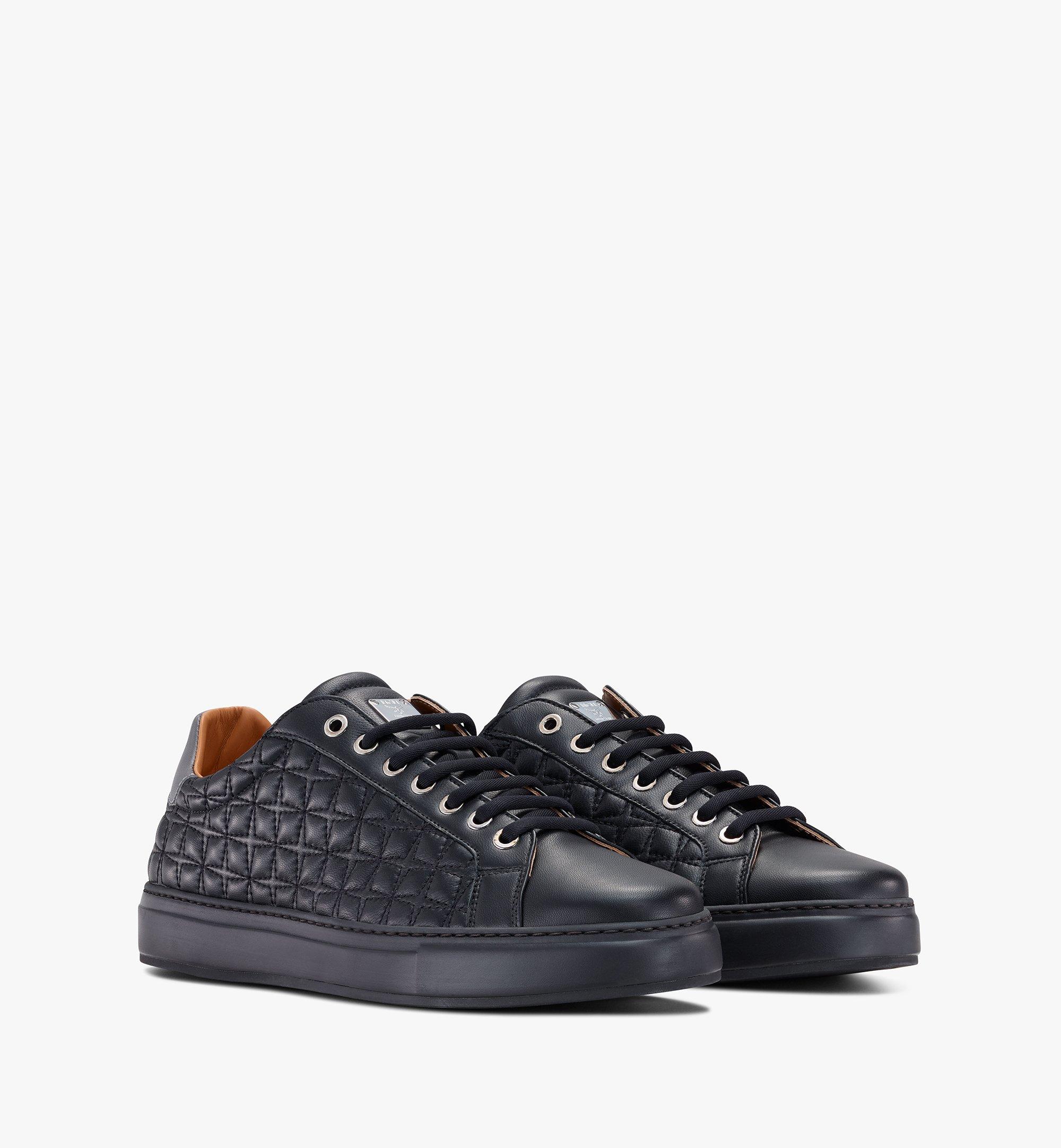 quilted sneakers black