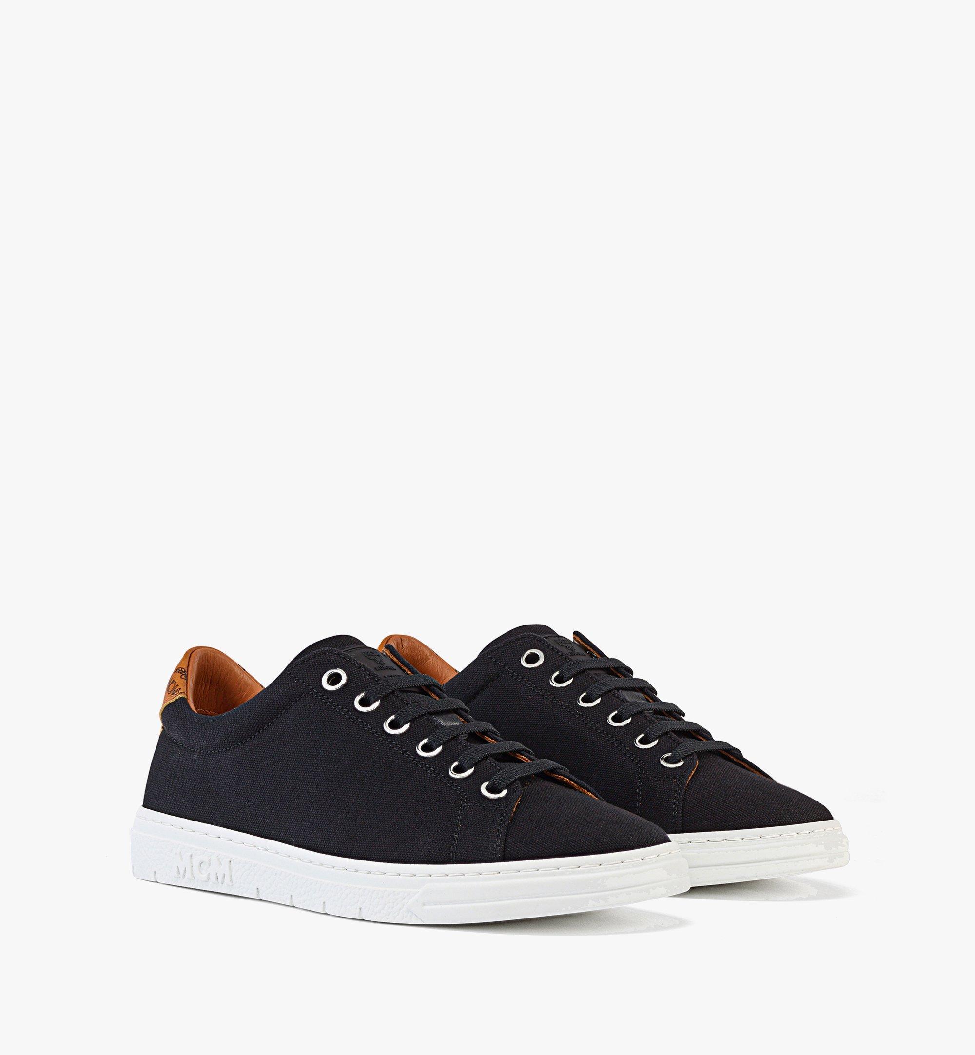 MCM 女士MCM Basics Terrain棉帆布低帮运动鞋 Black MESBABC02BK038 更多视角 1