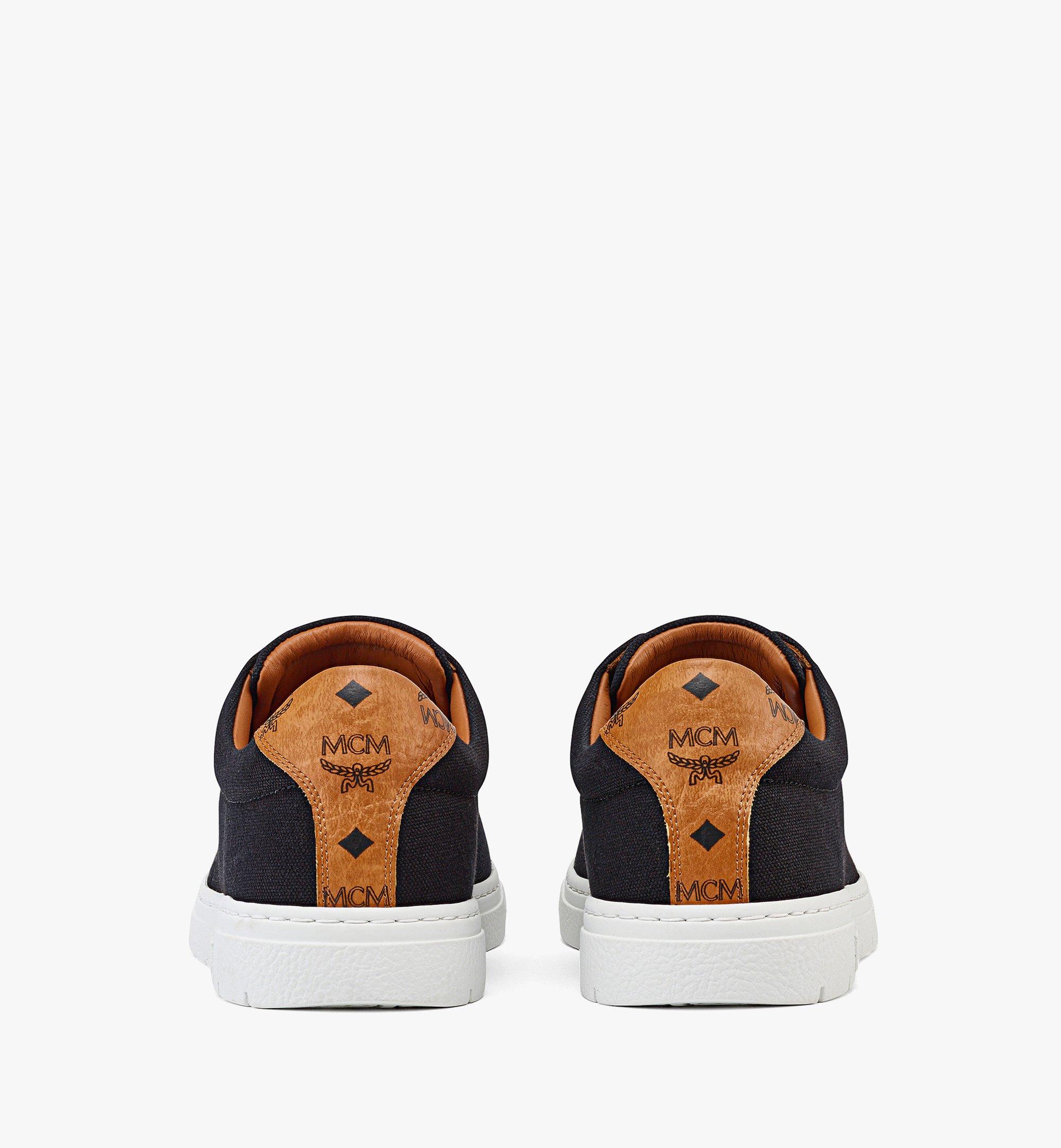 MCM 女士MCM Basics Terrain棉帆布低帮运动鞋 Black MESBABC02BK038 更多视角 2