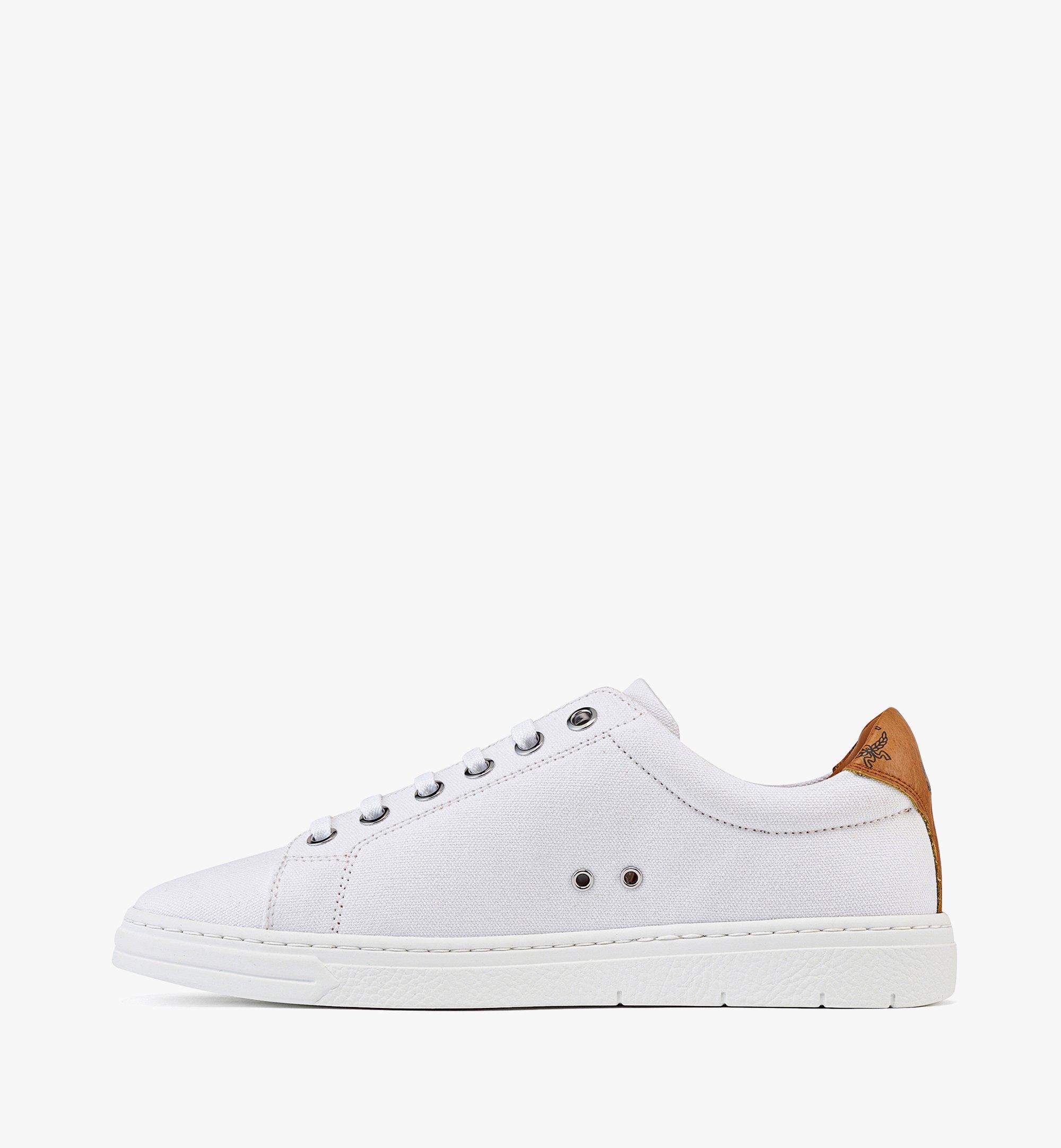 MCM 女士MCM Basics Terrain棉帆布低帮运动鞋 White MESBABC02WT039 更多视角 1
