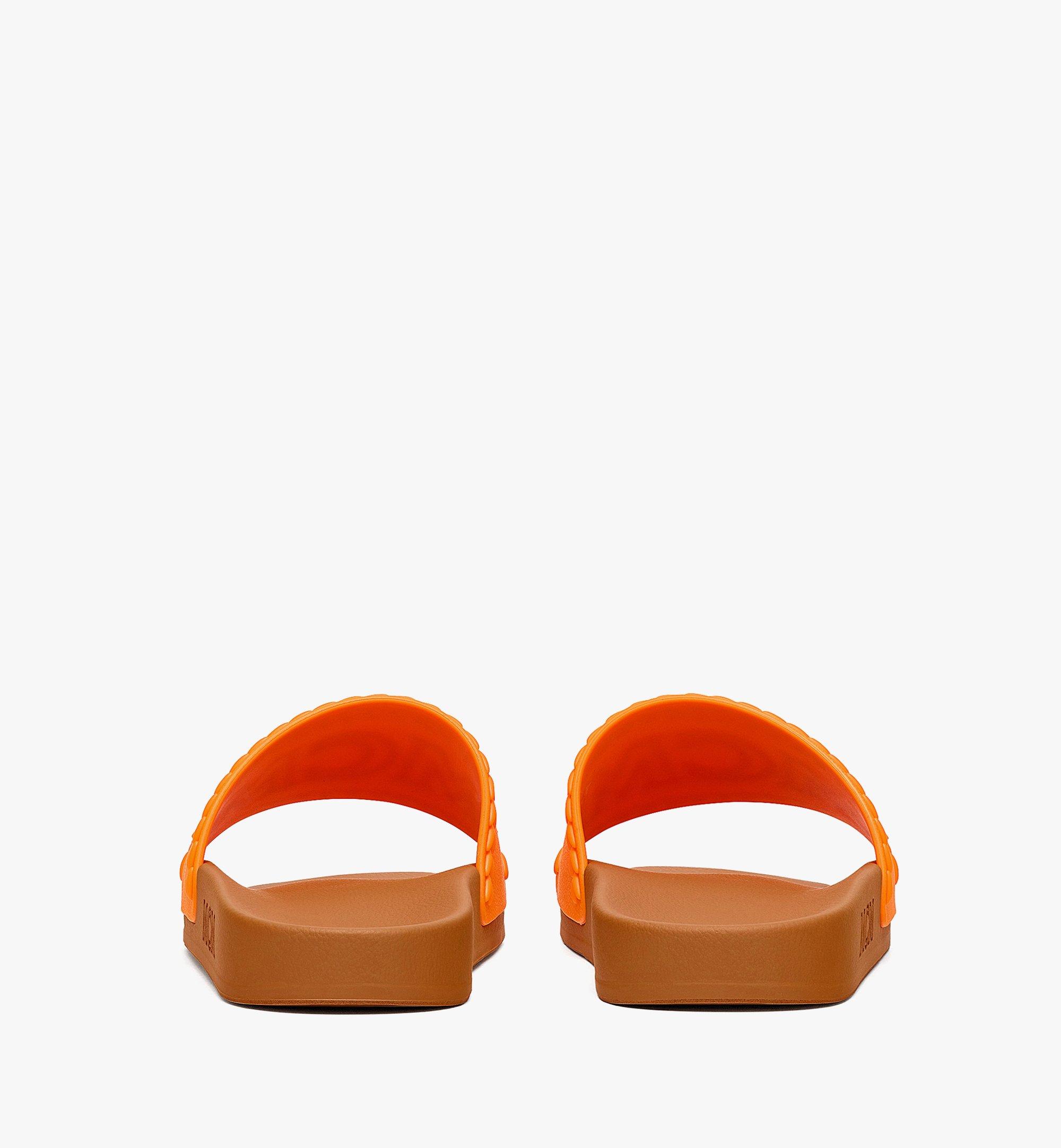 MCM - Persimmon Orange Monogram Logo Slides – eluXive