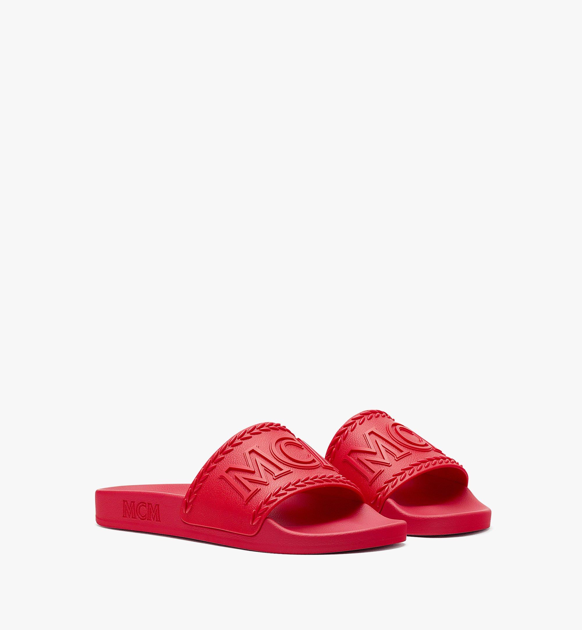 36 IT Women’s Big Logo Rubber Slides Red | MCM ®US