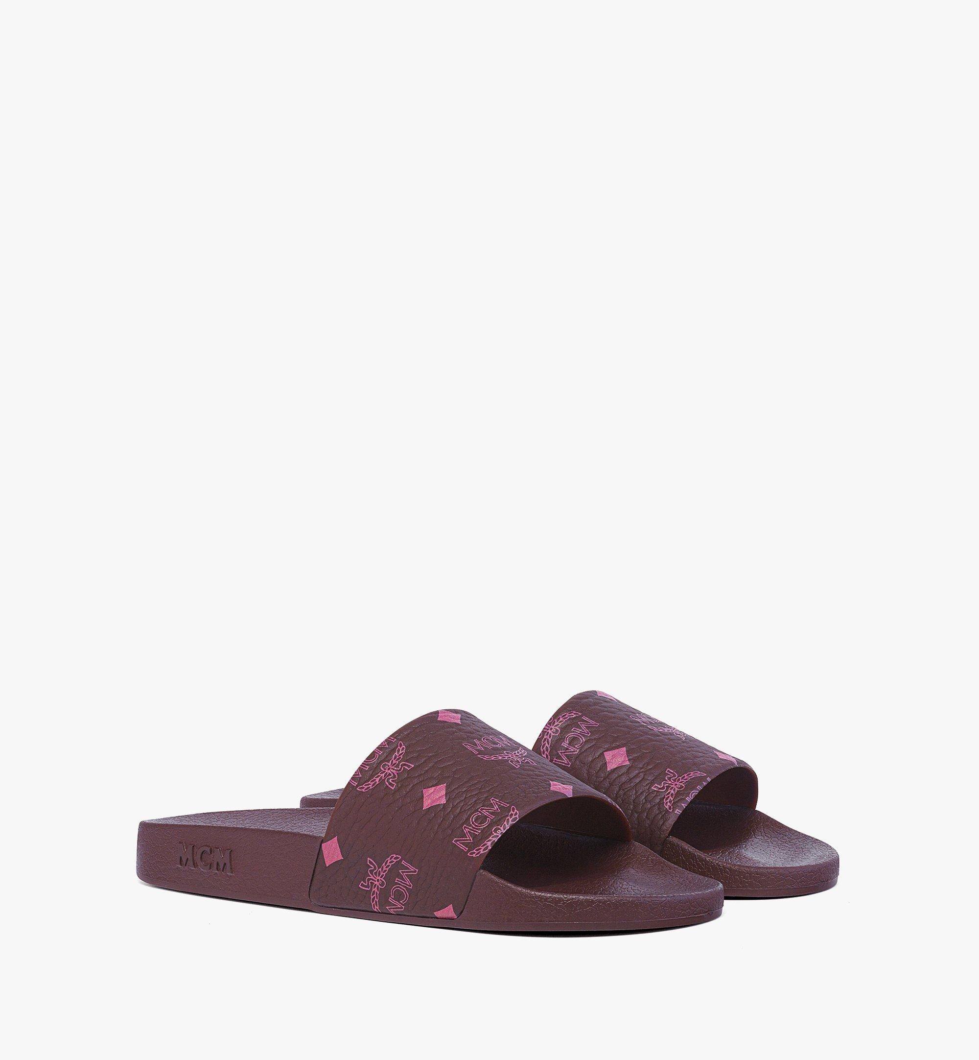 Monogram Print Rubber Slides