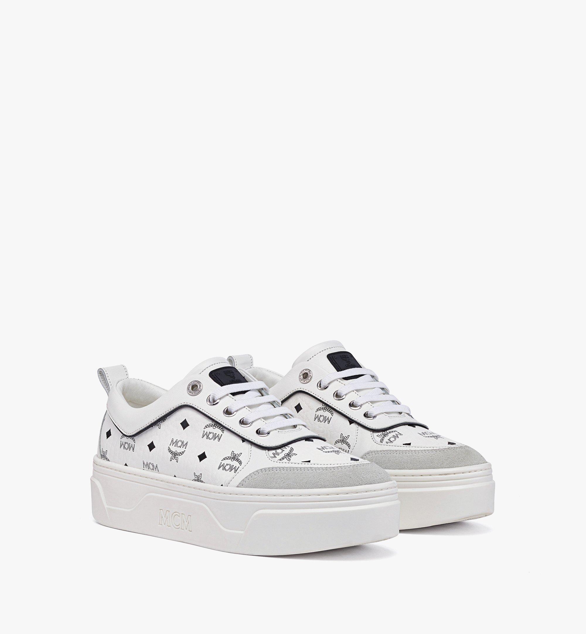 MCM WOMEN'S SKYWARD PLATFORM SNEAKERS IN VISETOS