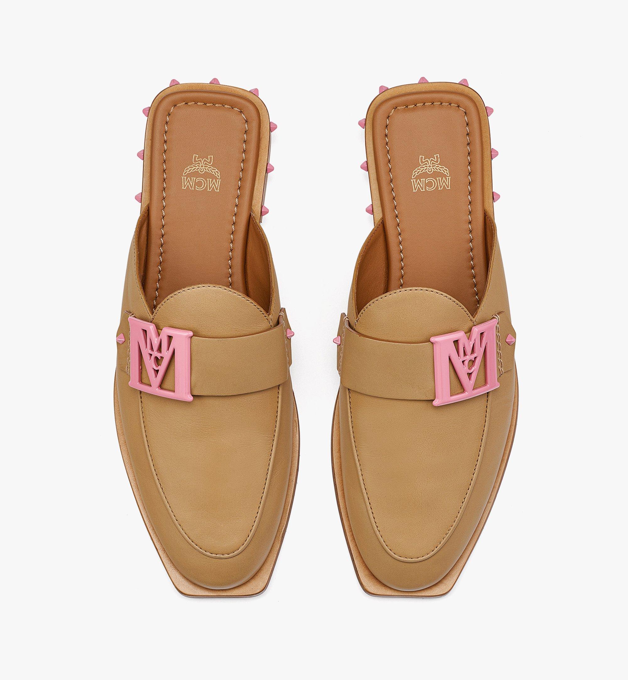 MCM 女款 Travia 小牛皮穆勒鞋 Beige MESCSLM01I6038 更多视角 4