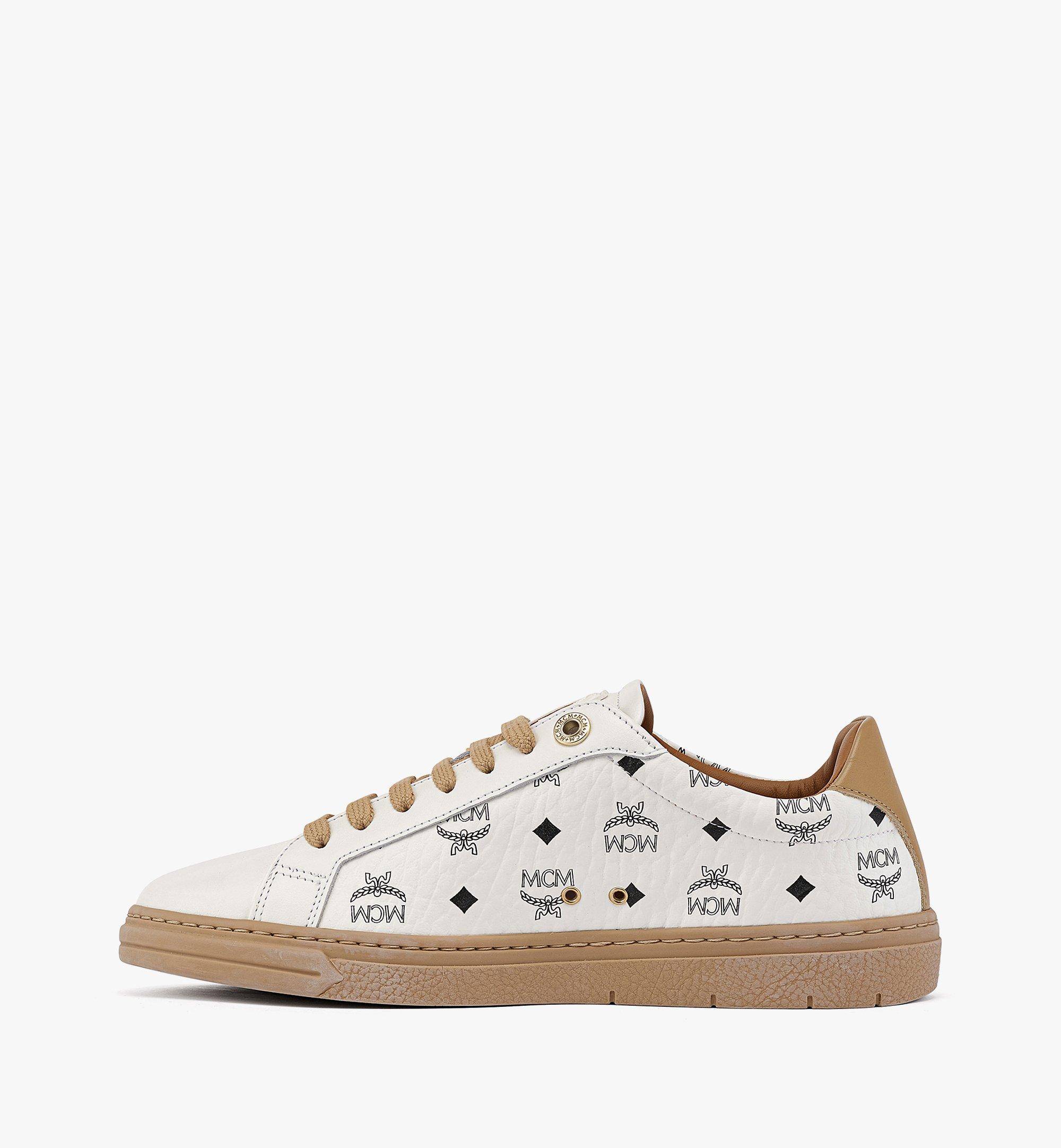 MCM 女士Terrain Visetos拼色低帮运动鞋 Beige MESCSMM05I6037 更多视角 1