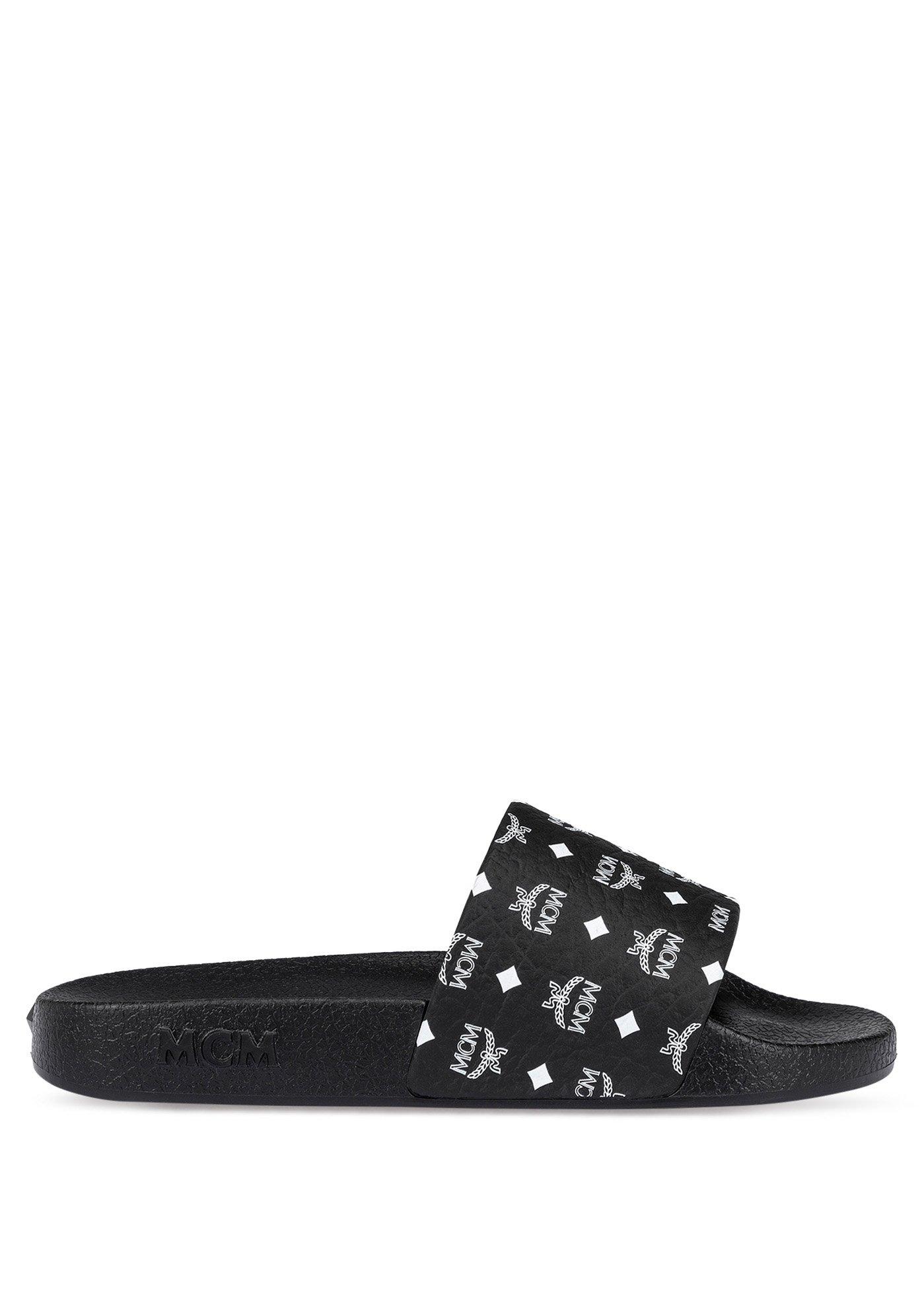Claquettes en caoutchouc monogrammé