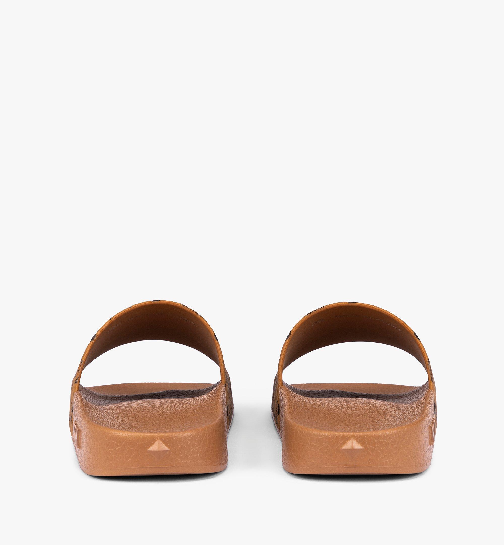 women's monogram print rubber slides