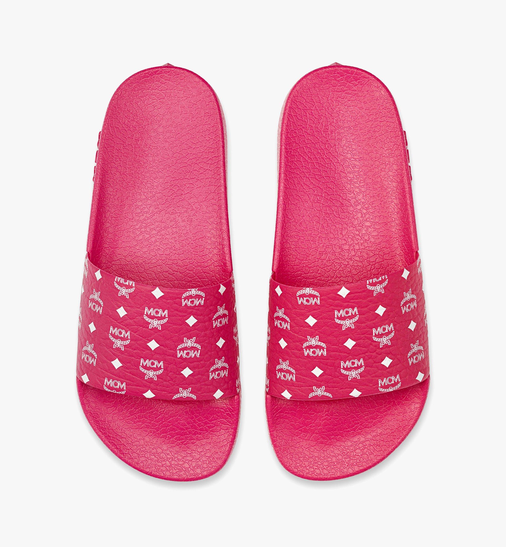 Pink on sale mcm slides