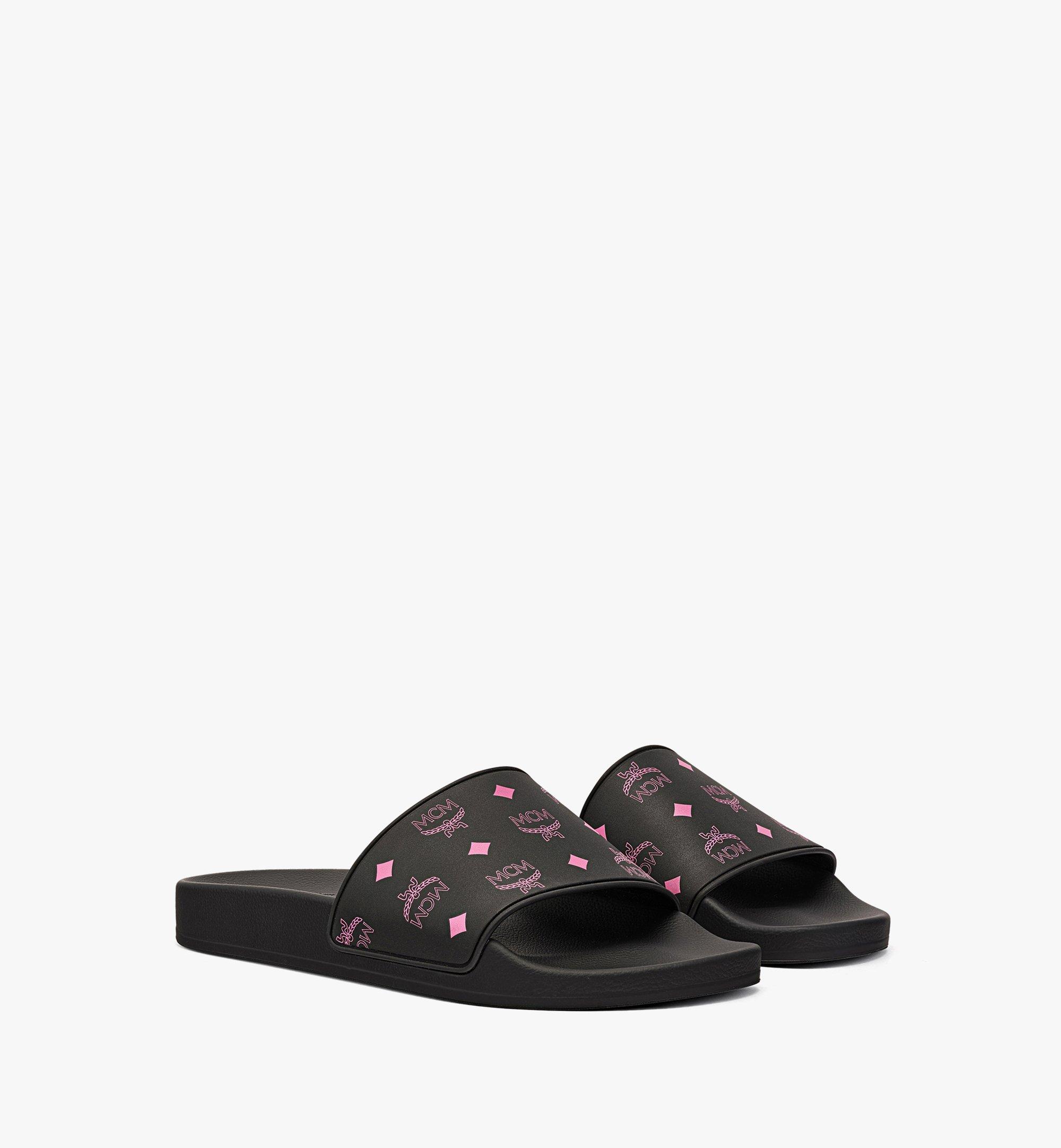 36 IT Women’s Color Splash Monogram Print Rubber Slides Pink | MCM ®CA