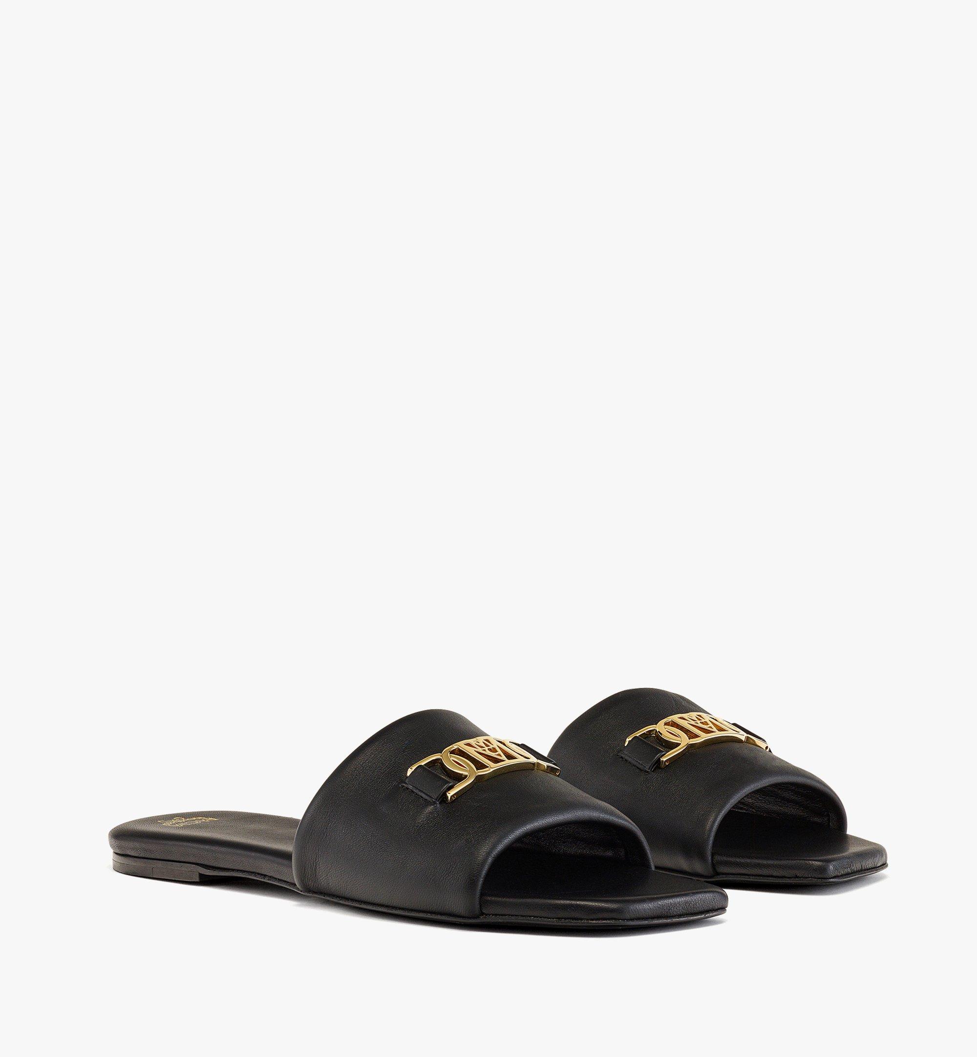 36 IT Mode Travia Flat Sandals Black | MCM ®JP
