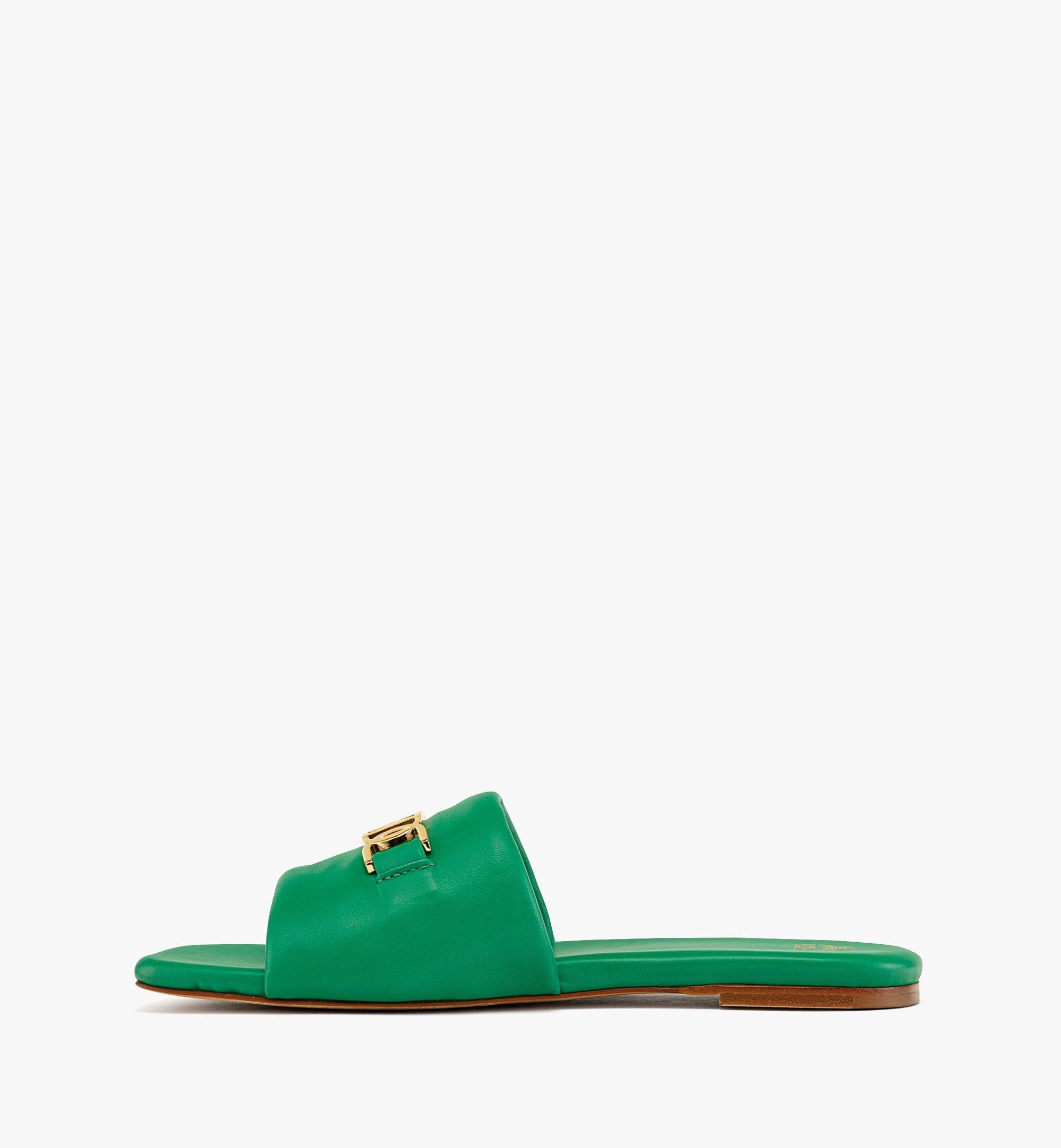 40 IT Mode Travia Flat Sandals Green | MCM ®CN
