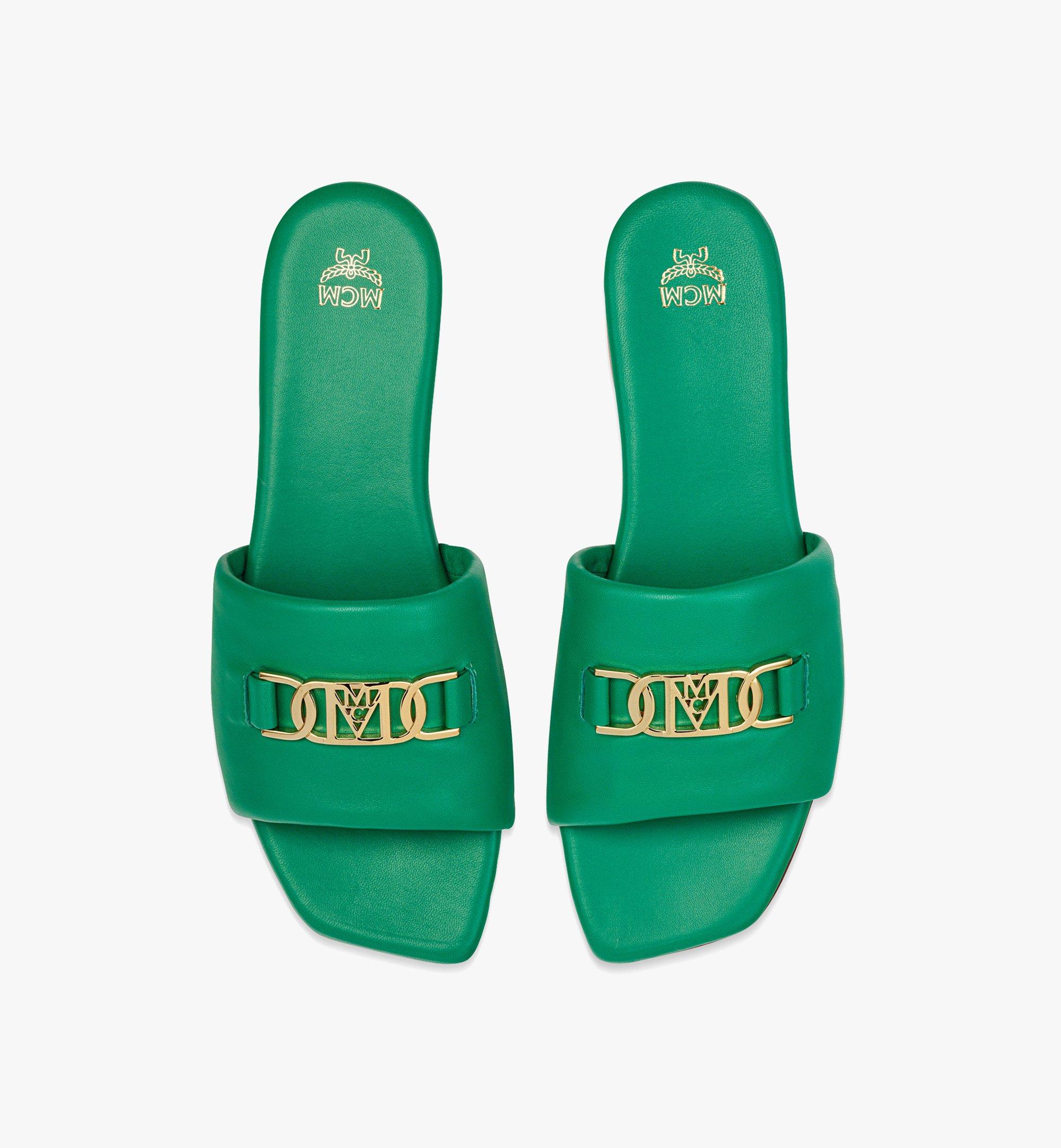 40 IT Mode Travia Flat Sandals Green | MCM ®CN